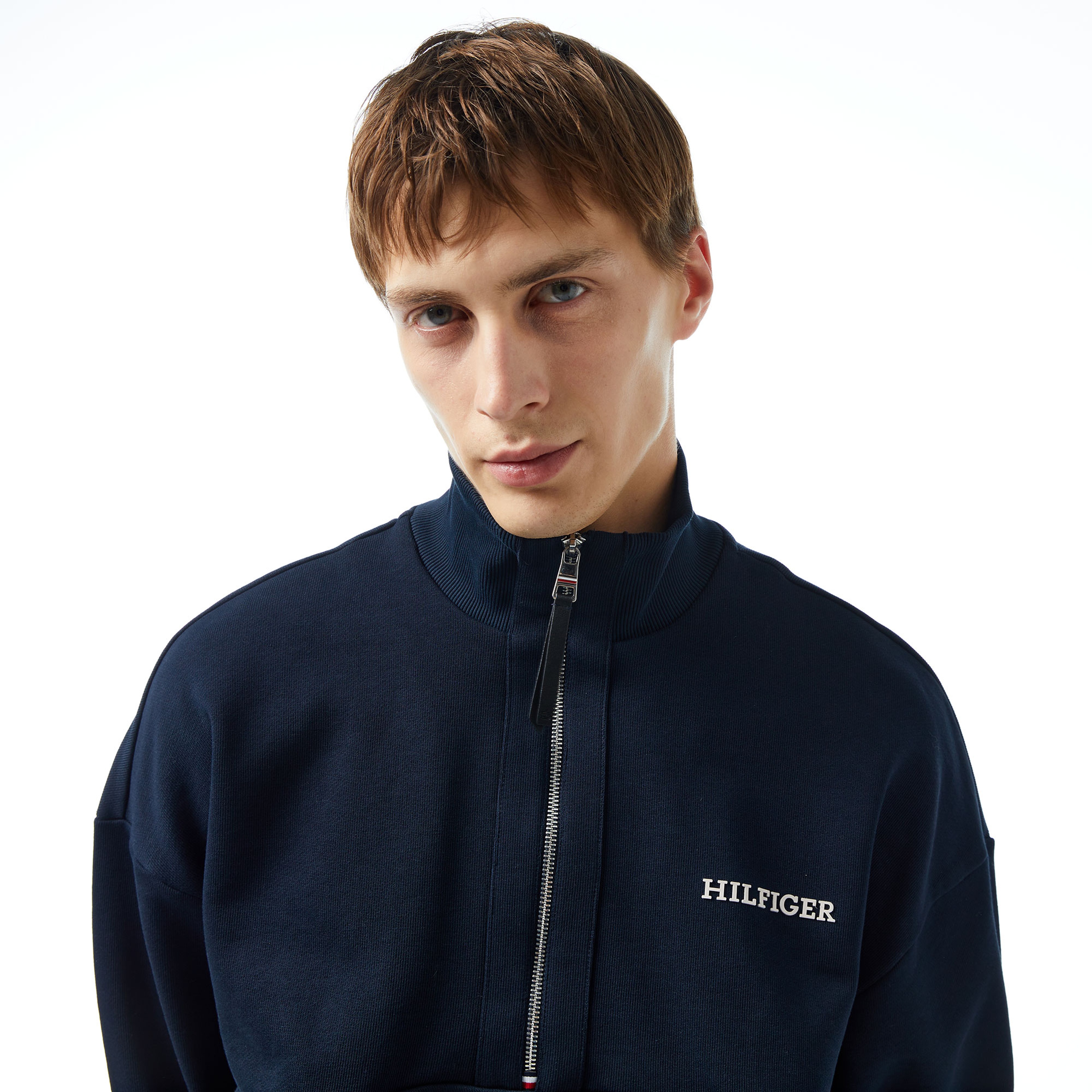 Tommy Hilfiger Erkek Mavi Sweatshirt