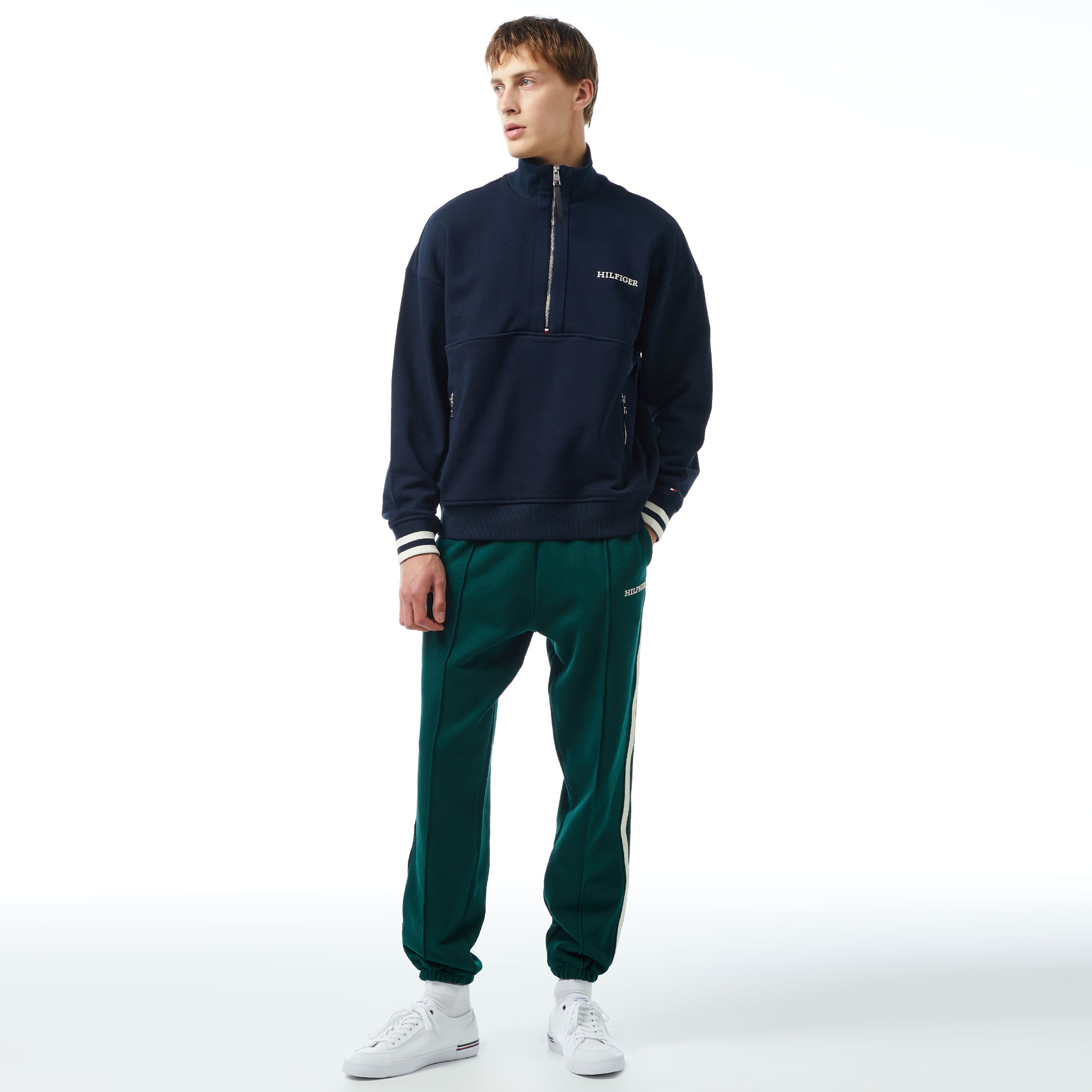 Tommy Hilfiger Erkek Mavi Sweatshirt