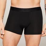 Tommy Hilfiger Trunk 3'lü Siyah Bantlı Lüks Erkek Siyah Boxer