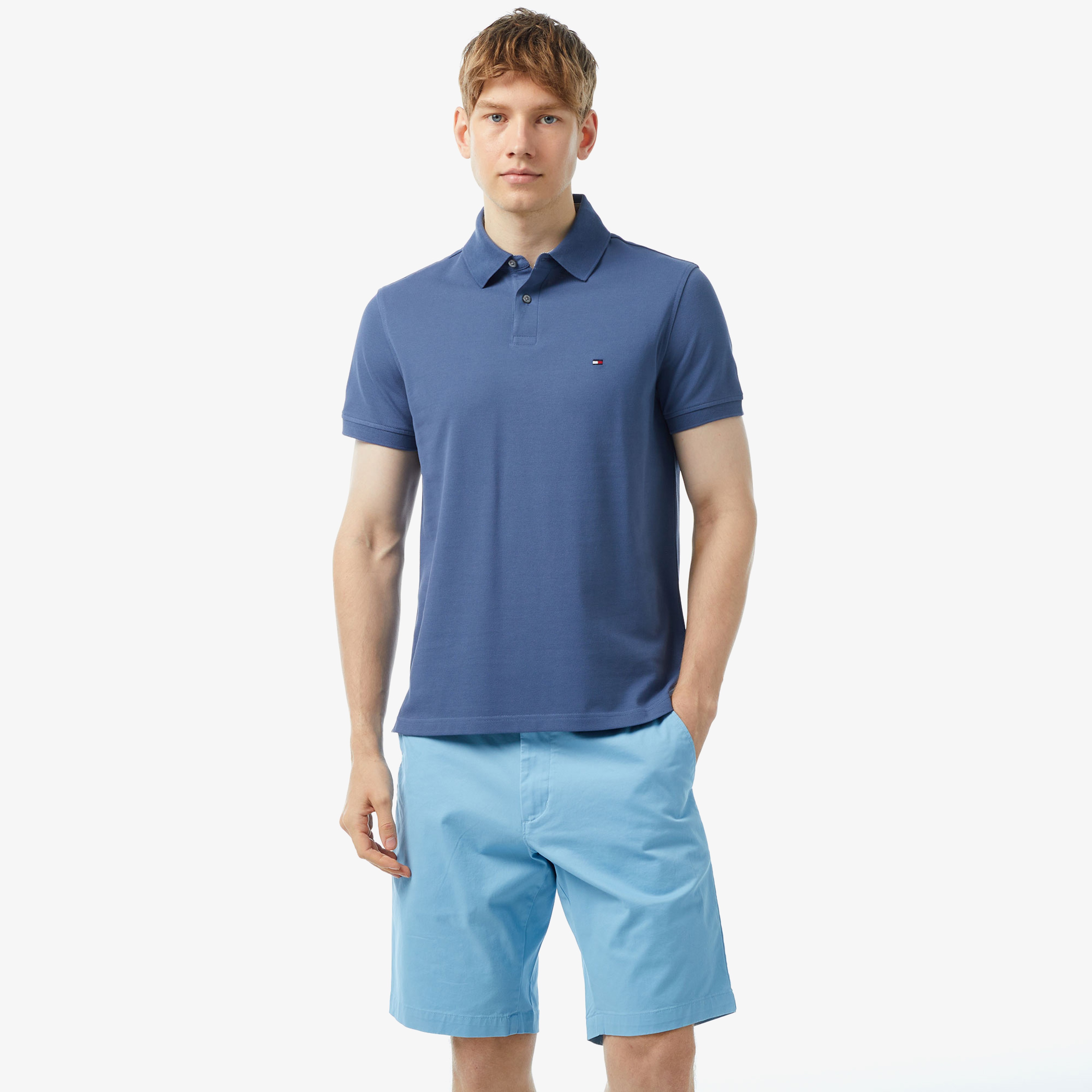 Tommy Hilfiger Erkek Mavi Polo