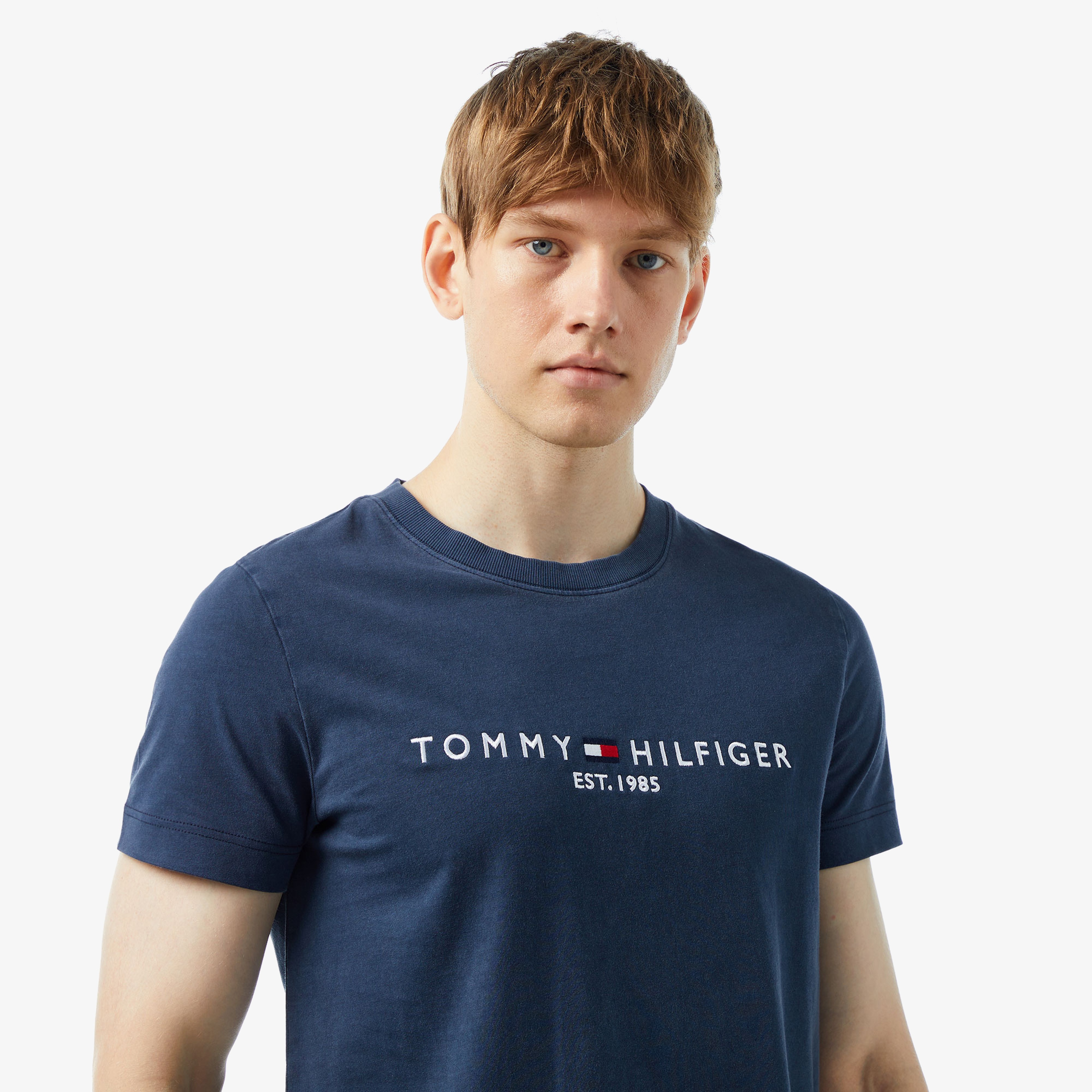 Tommy Hilfiger Erkek Mavi Tshirt