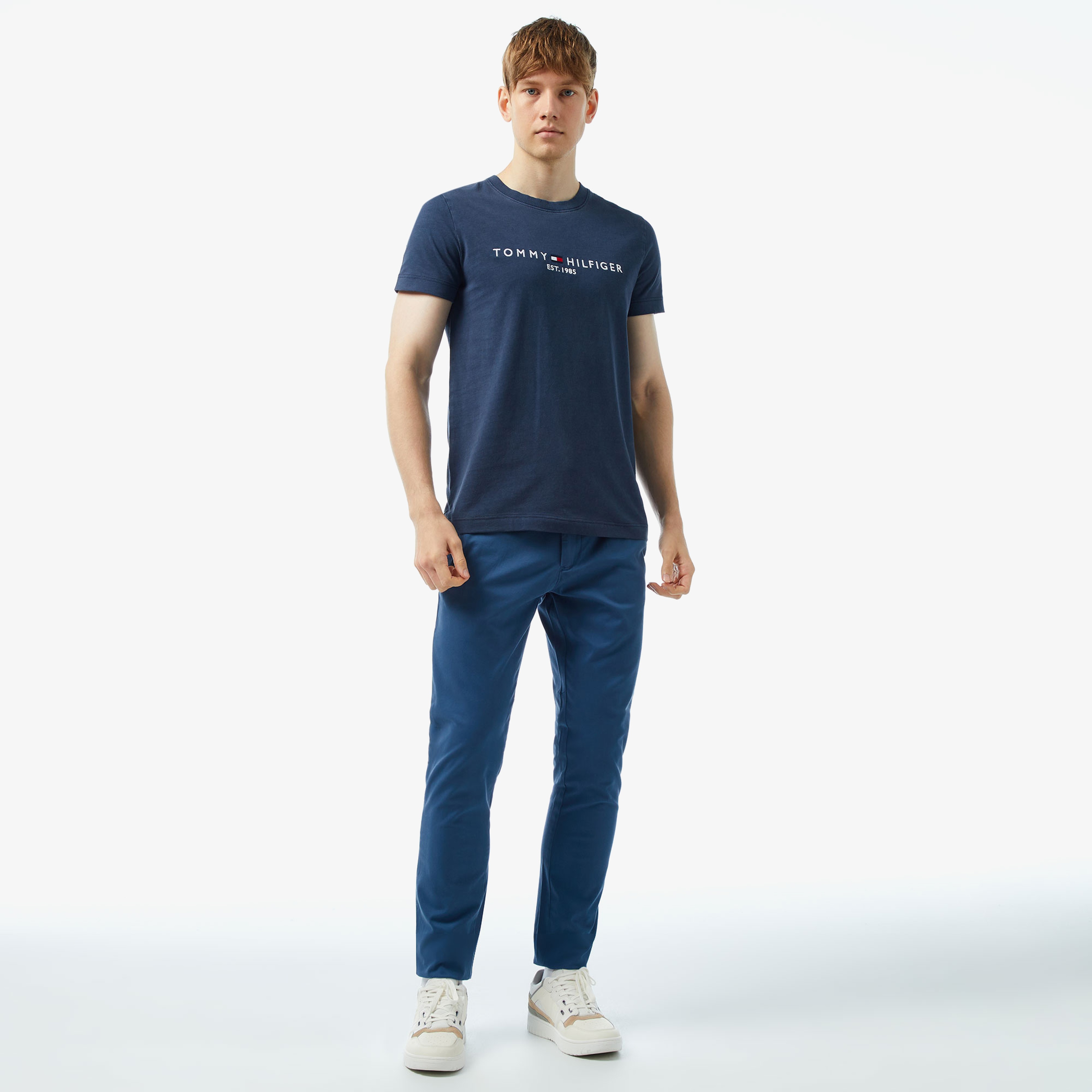 Tommy Hilfiger Erkek Mavi Tshirt