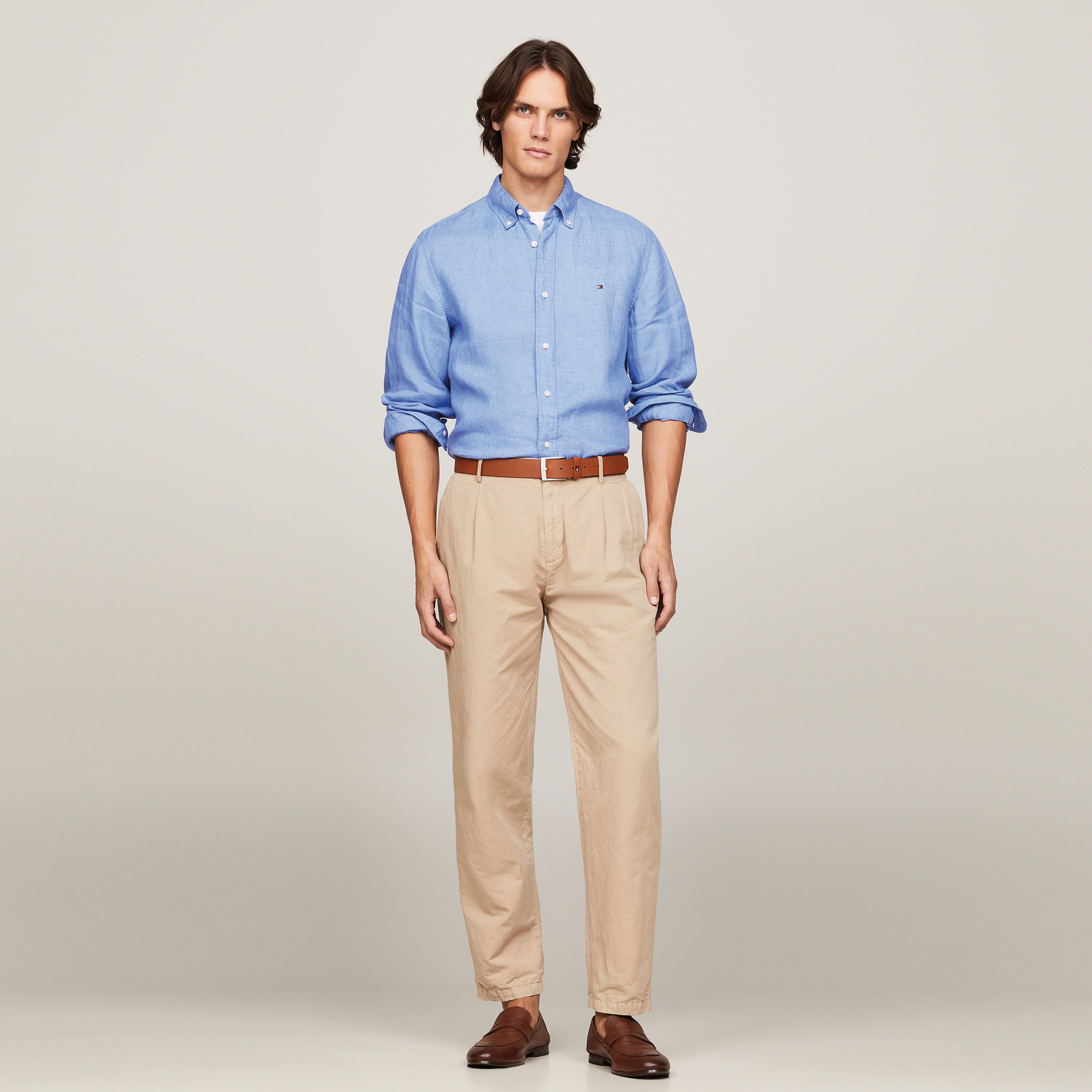 Tommy Hilfiger Erkek Mavi Gömlek