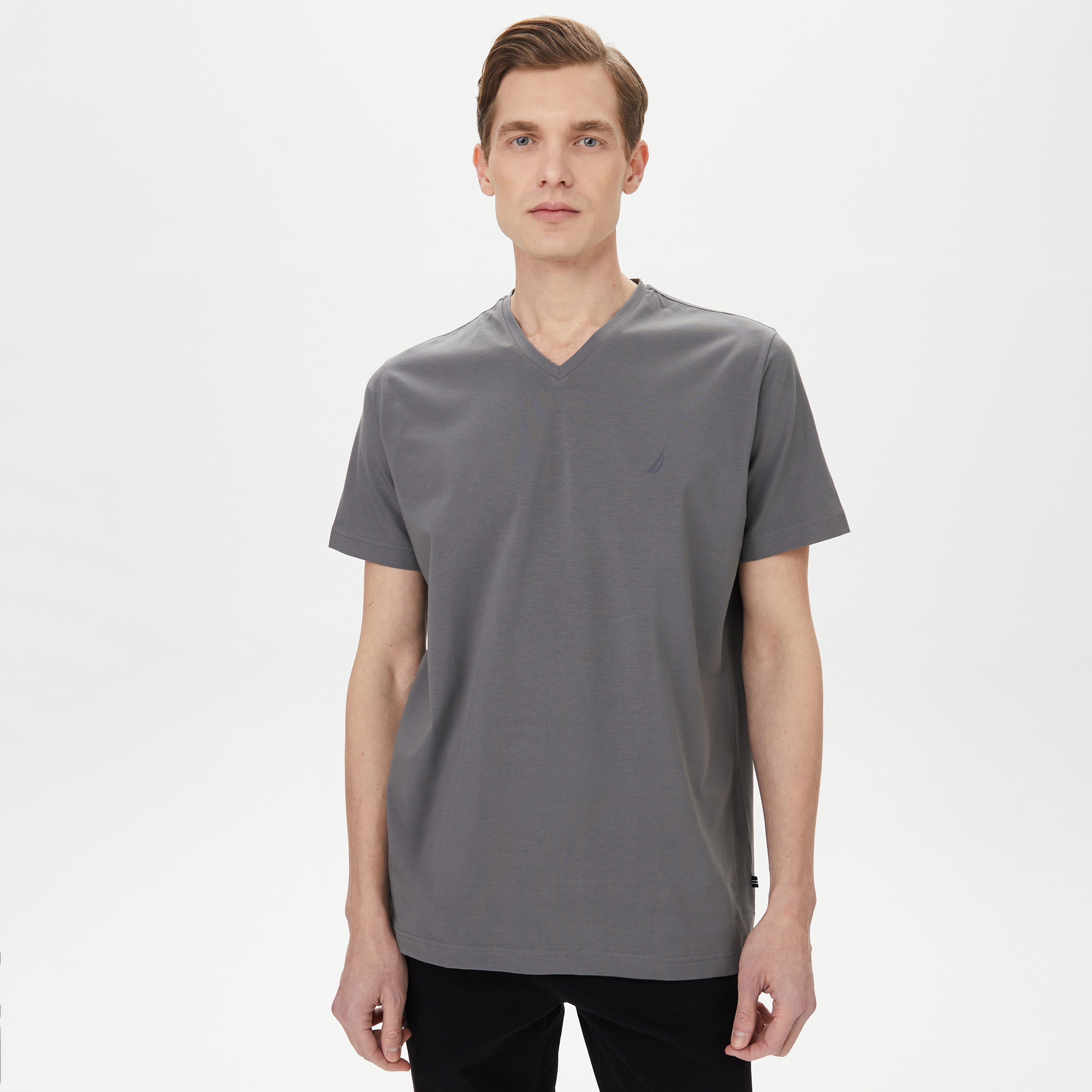 Nautica Erkek Gri Standart Fit T-Shirt