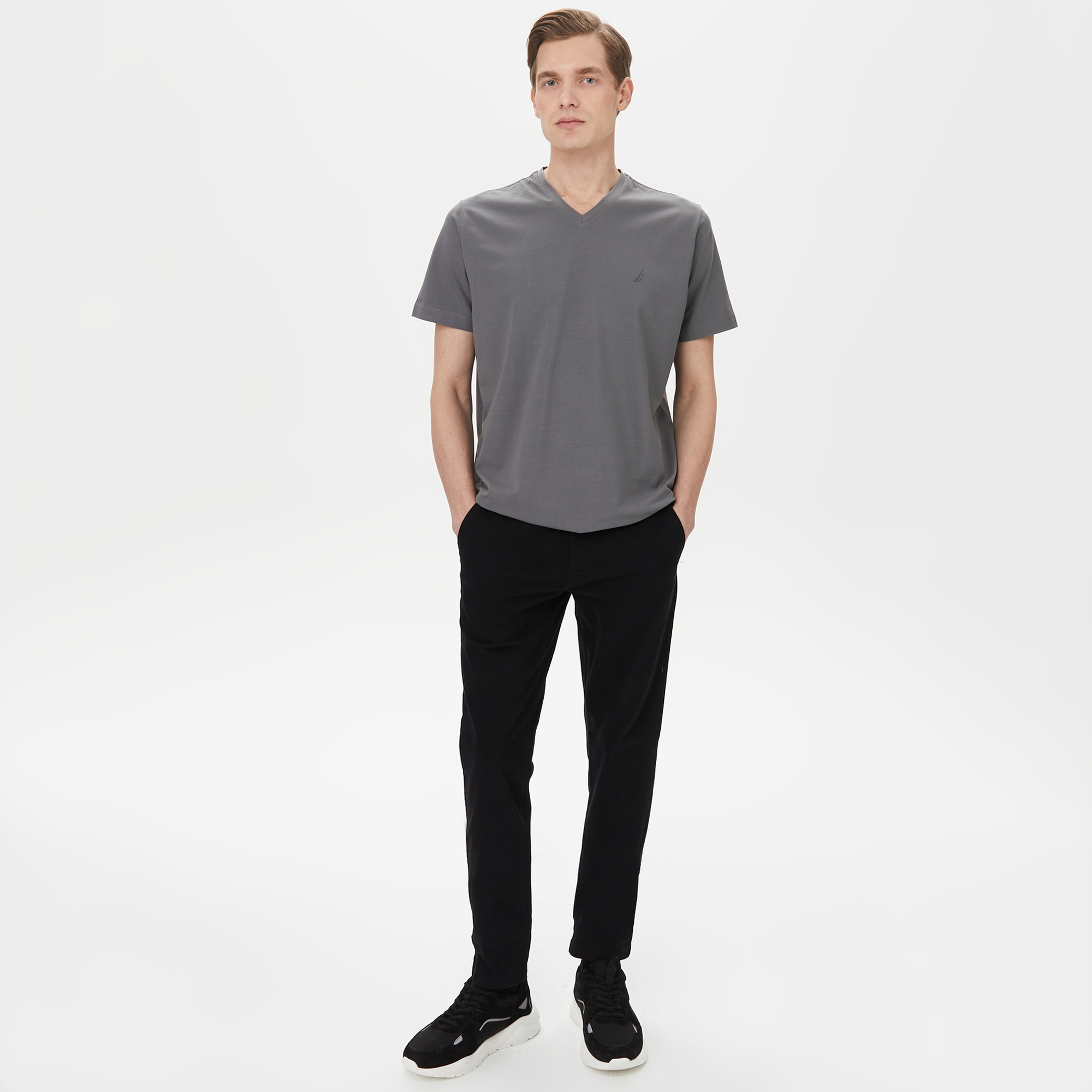 Nautica Erkek Gri Standart Fit T-Shirt