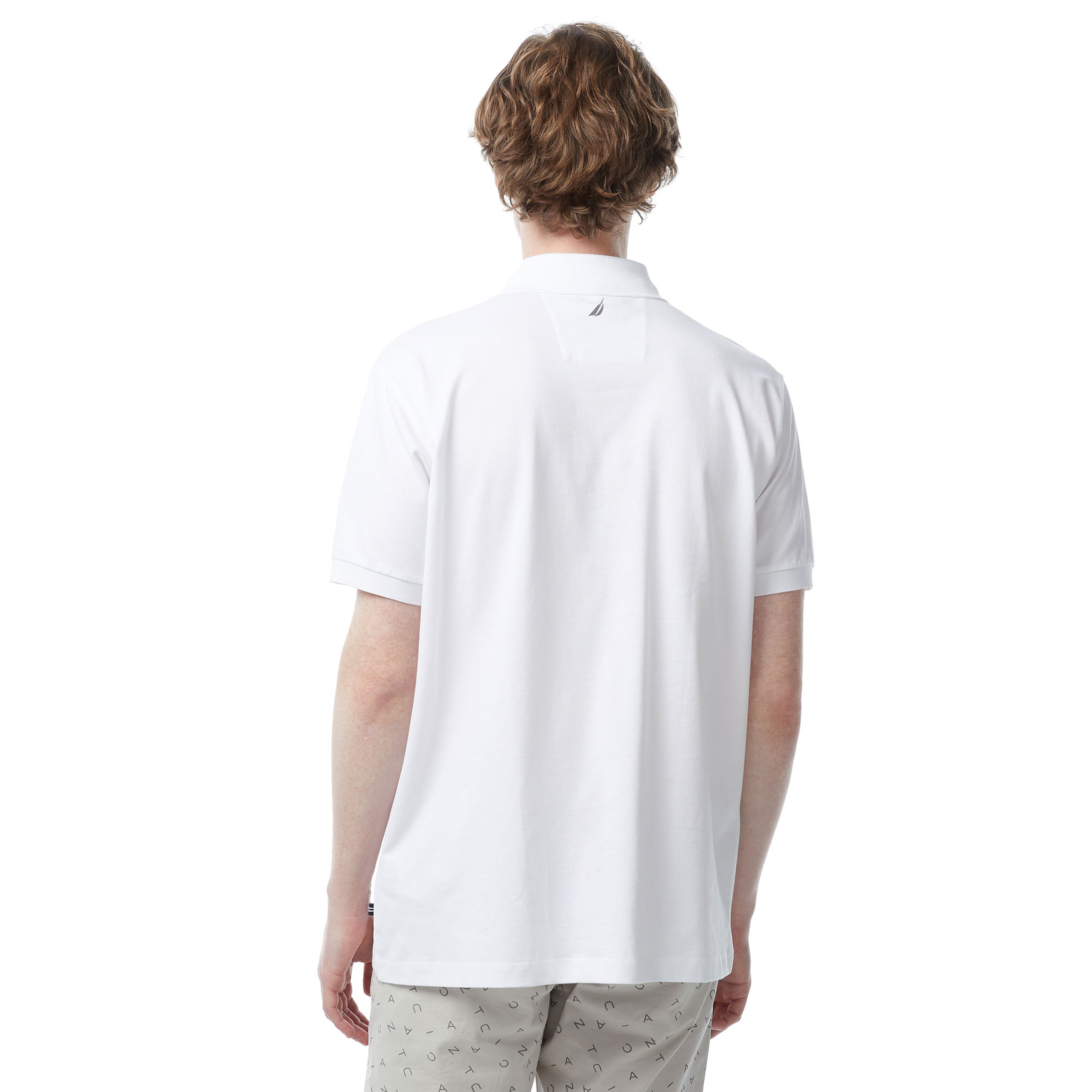Nautica Erkek Beyaz Classic Fit Kısa Kollu Polo Yaka T-Shirt