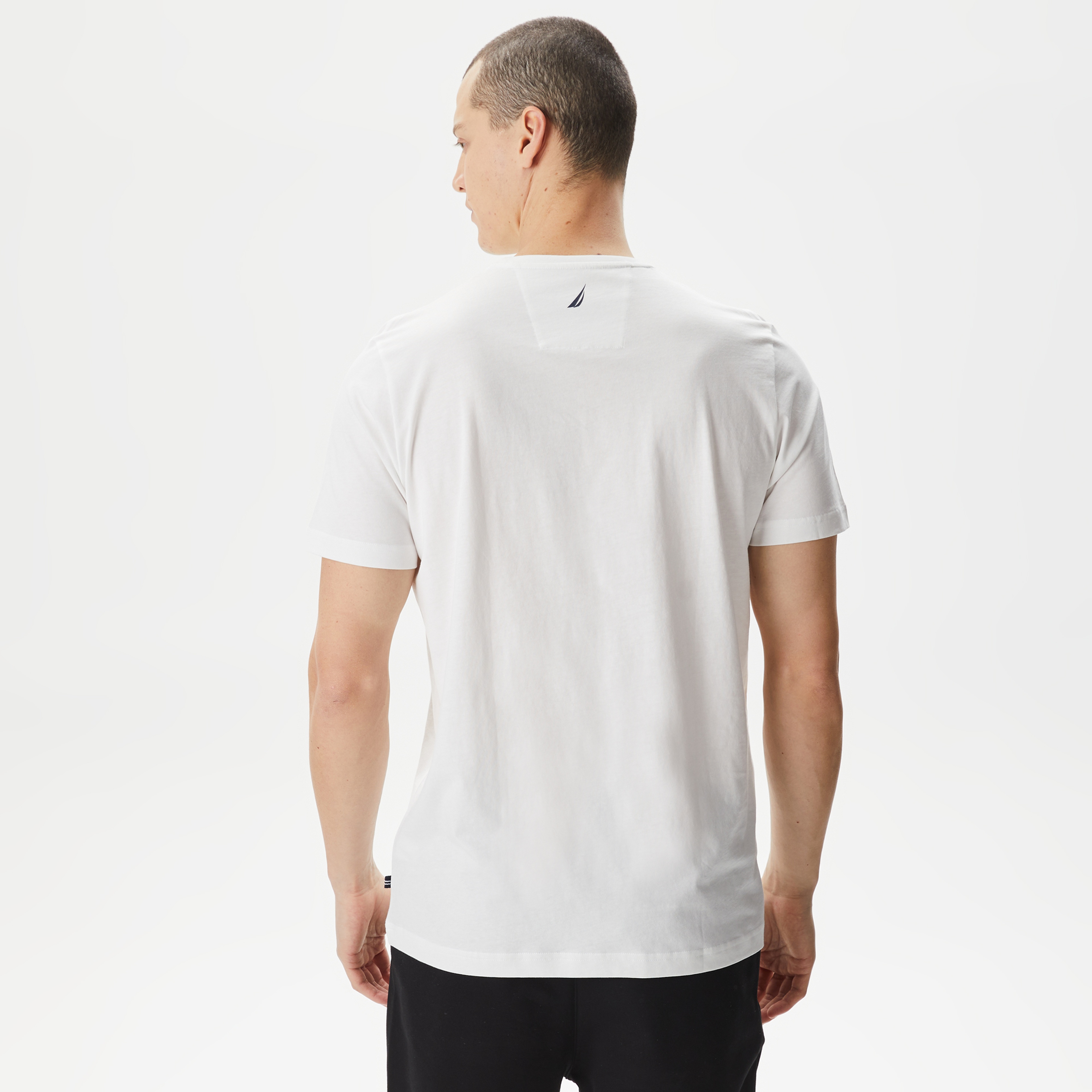 Nautica Erkek Beyaz Standart Fit T-Shirt