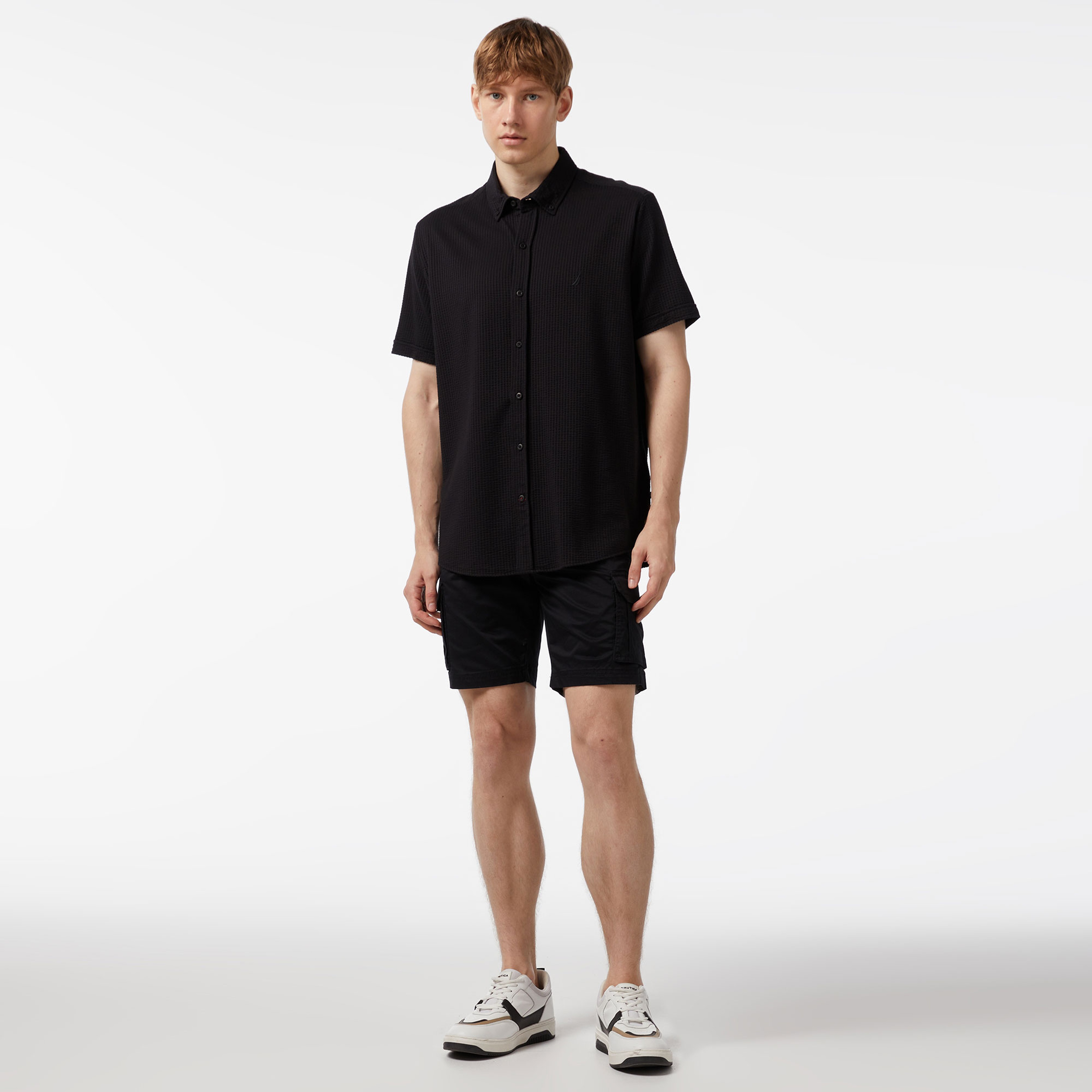 Nautica Erkek Siyah Classic Fit Kısa Kollu Gömlek