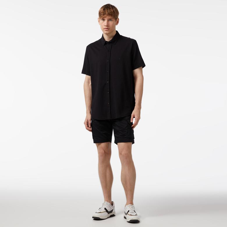 Nautica Erkek Siyah Classic Fit Kısa Kollu Gömlek