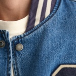 GANT Erkek Lacivert Relaxed Fit Hakim Yaka Logolu Bomber Ceket