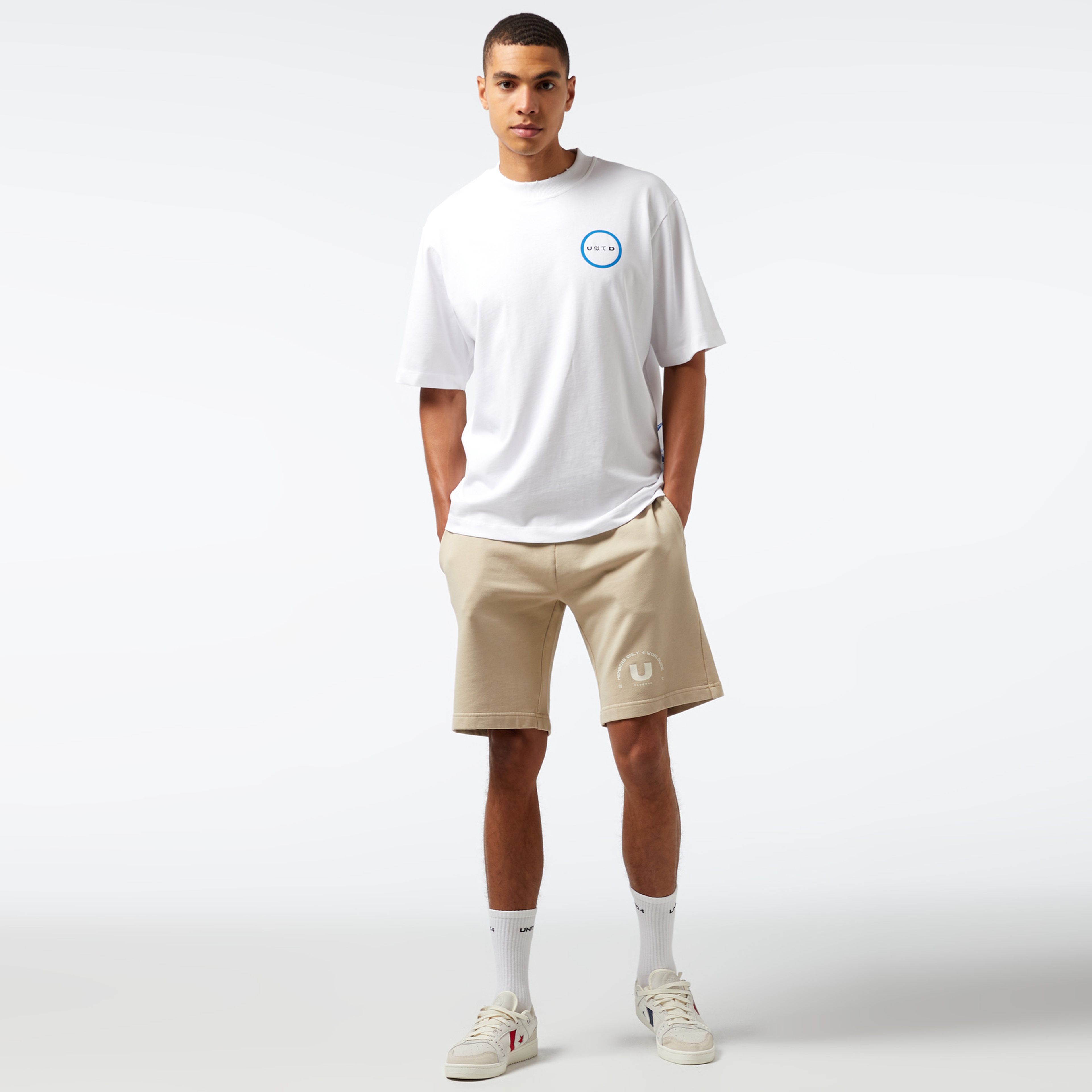 UNITED4 Erkek Beyaz T-Shirt