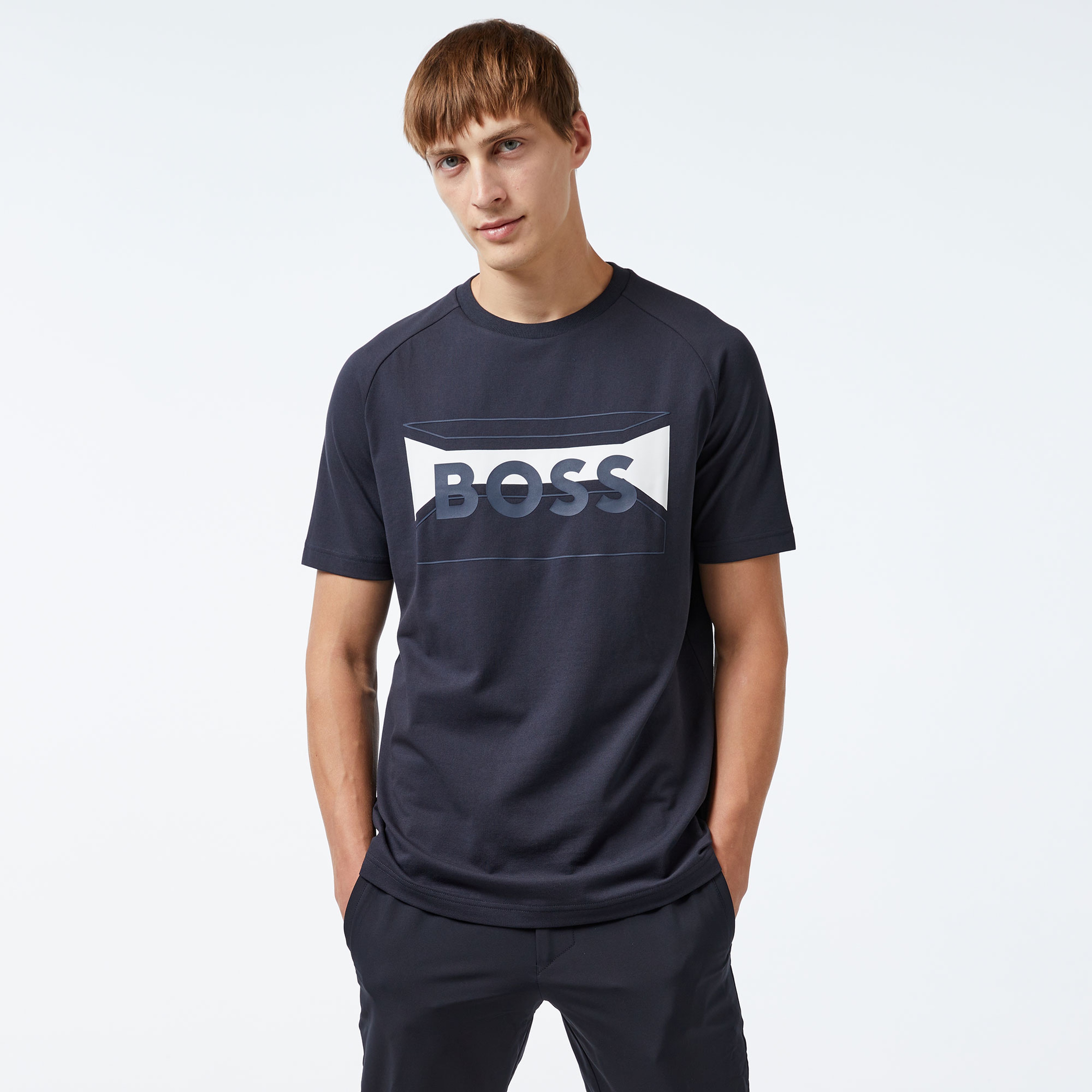 Boss Erkek Lacivert T-Shirt