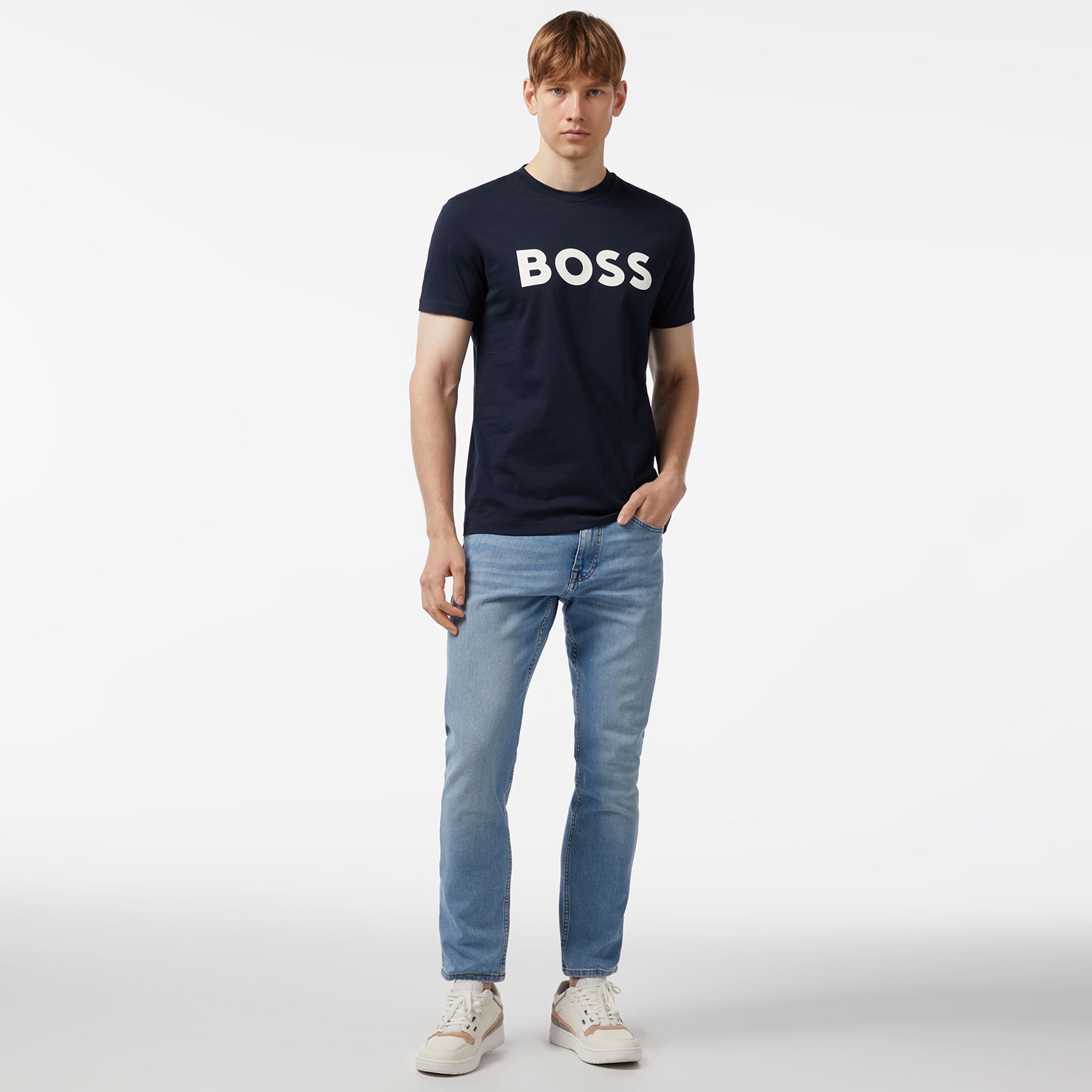 Boss Erkek Lacivert T-Shirt
