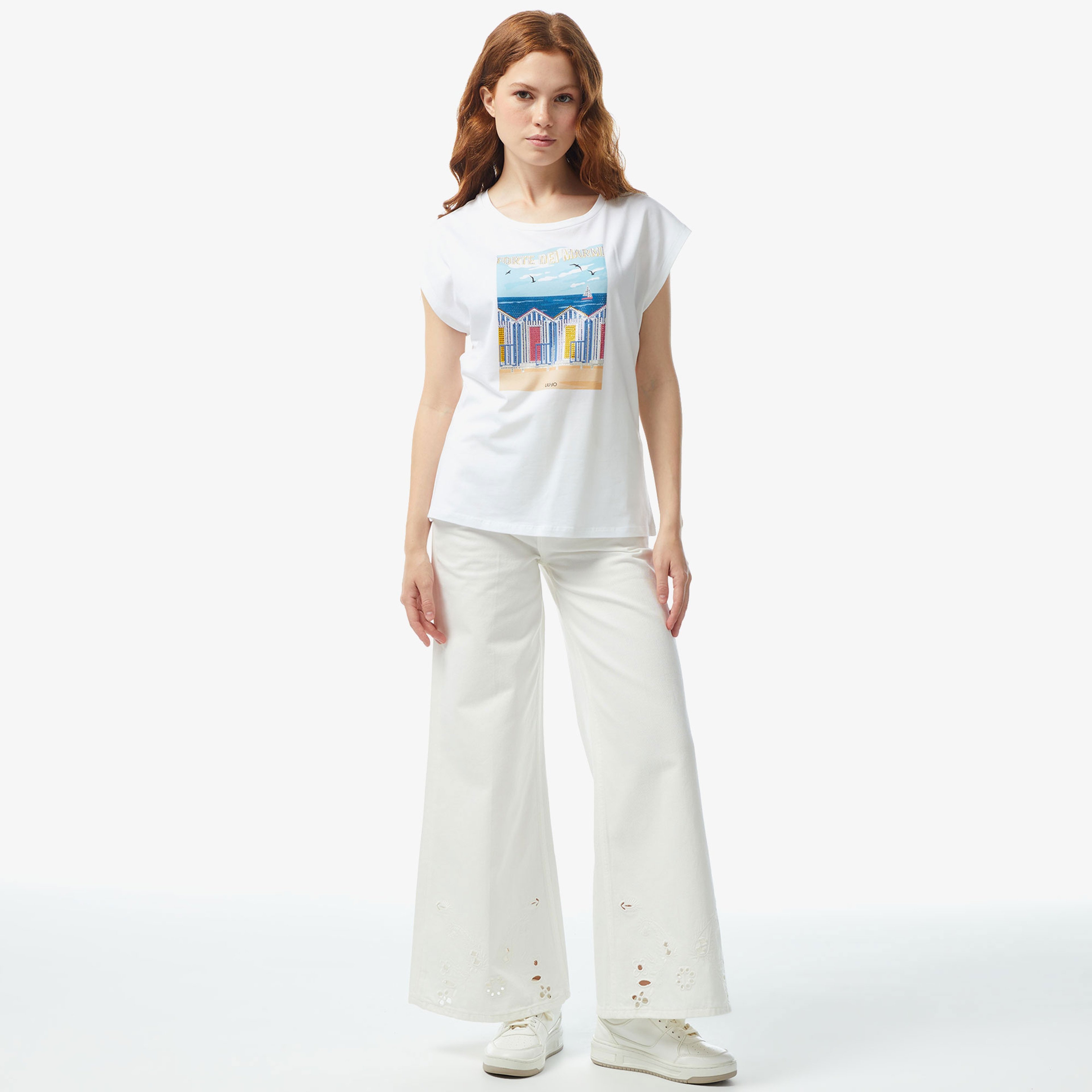 Liu Jo Kadın Beyaz T-Shirt