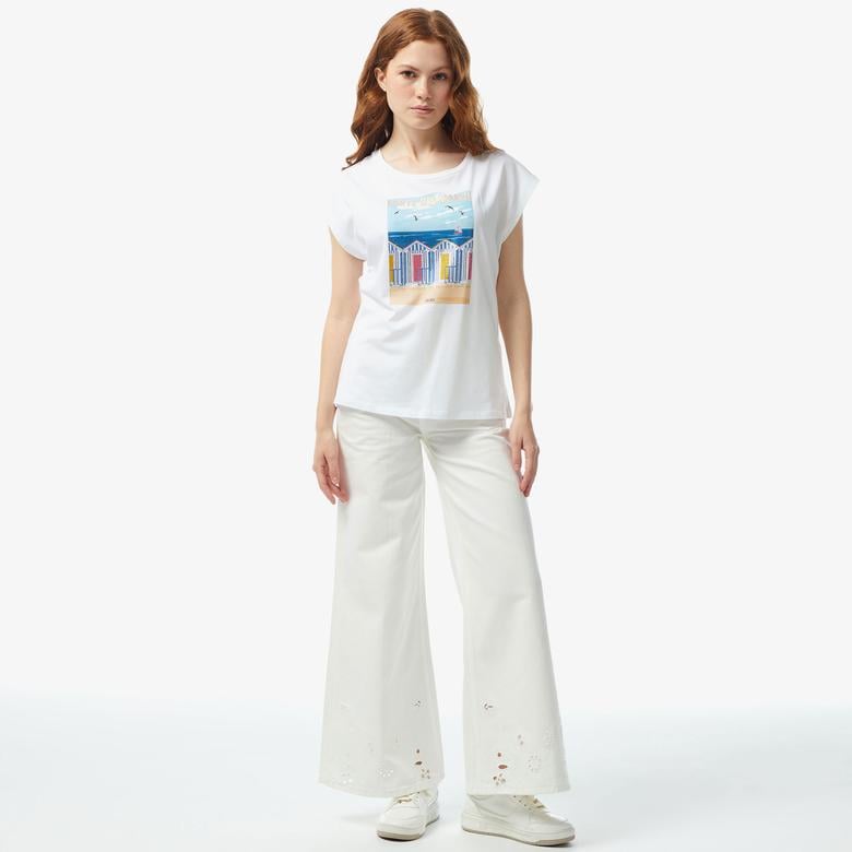 Liu Jo Kadın Beyaz T-Shirt