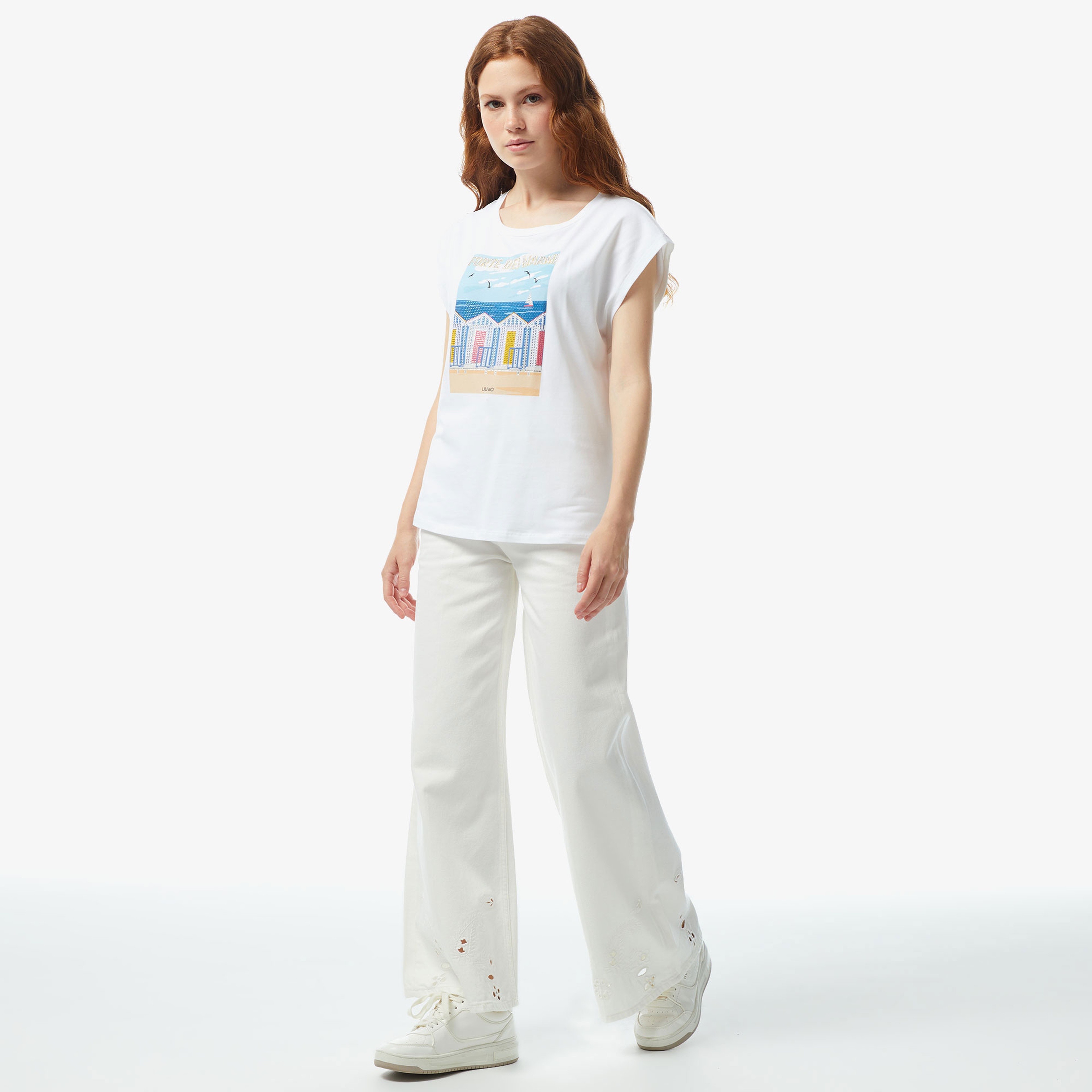 Liu Jo Kadın Beyaz Pantolon