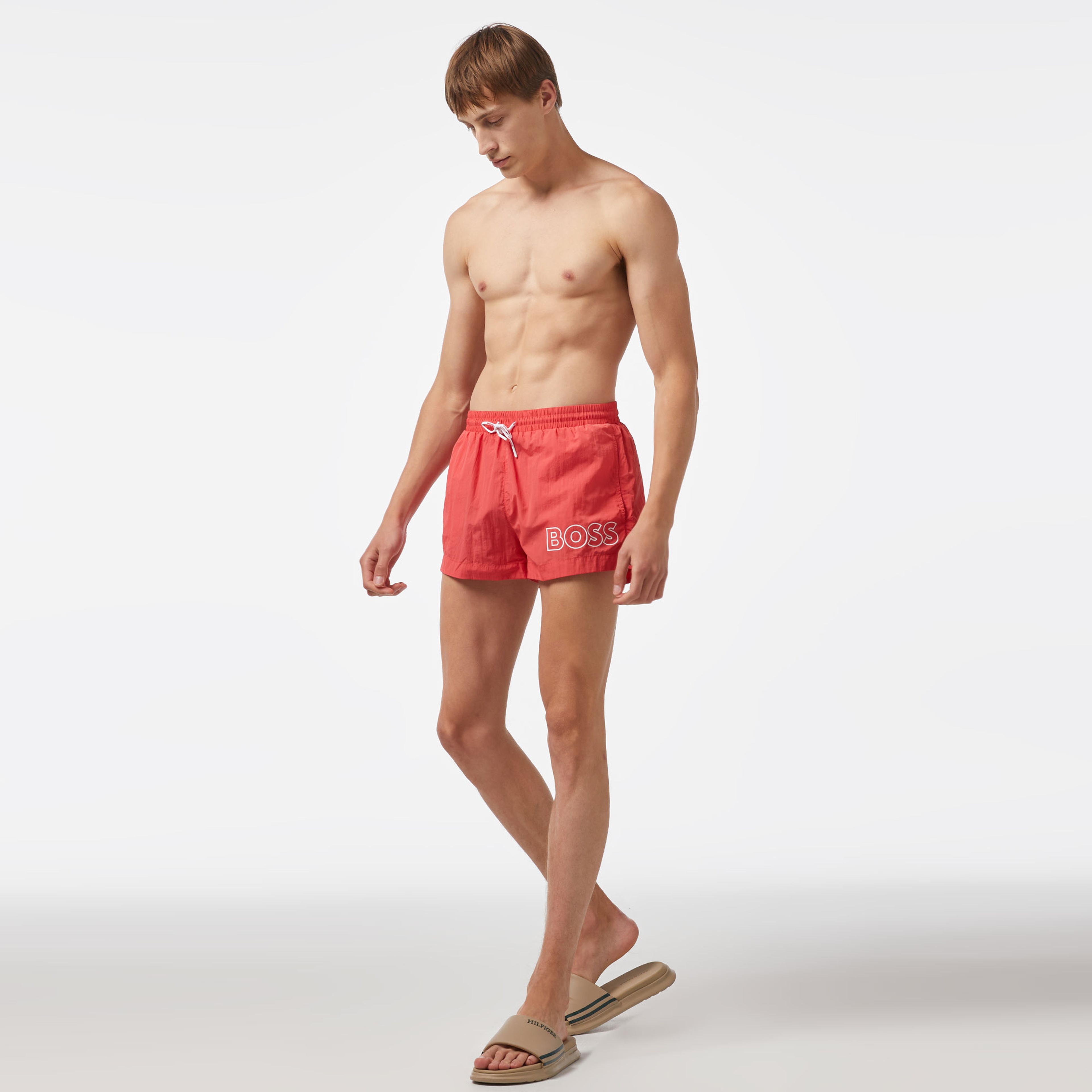 Boss Erkek Kırmızı Mayo Şort
