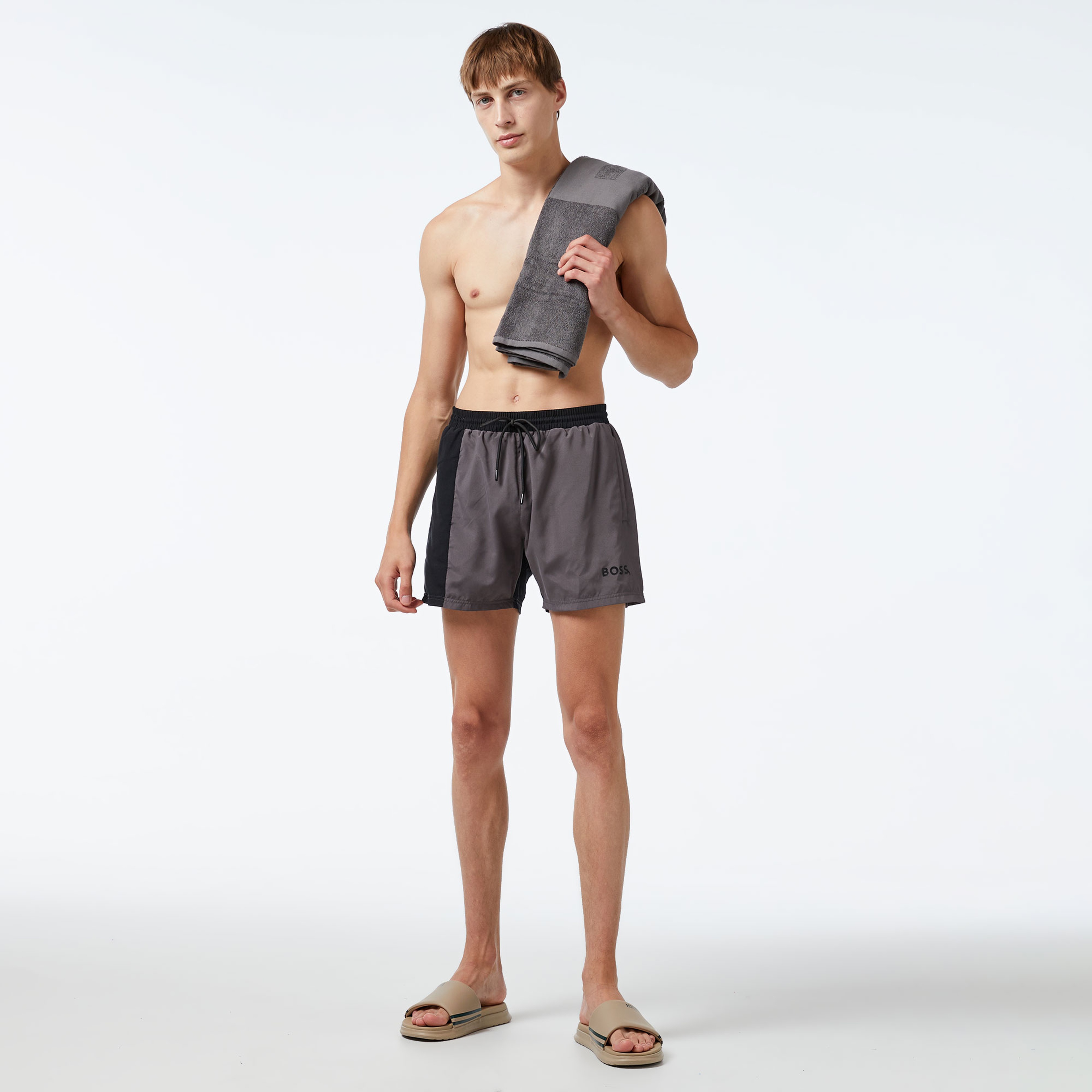 Boss Erkek Gri Mayo Şort