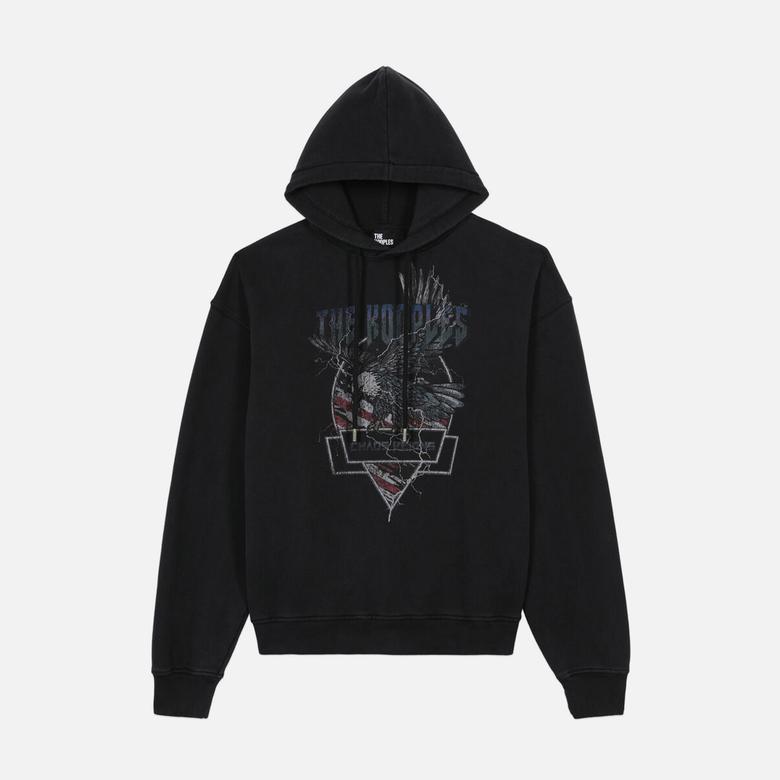 ERKEK SİYAH BASKILI SWEATSHIRT