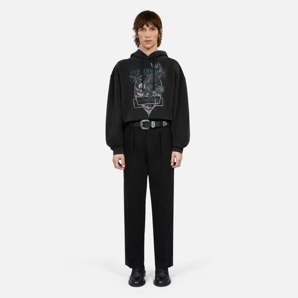 ERKEK SİYAH BASKILI SWEATSHIRT