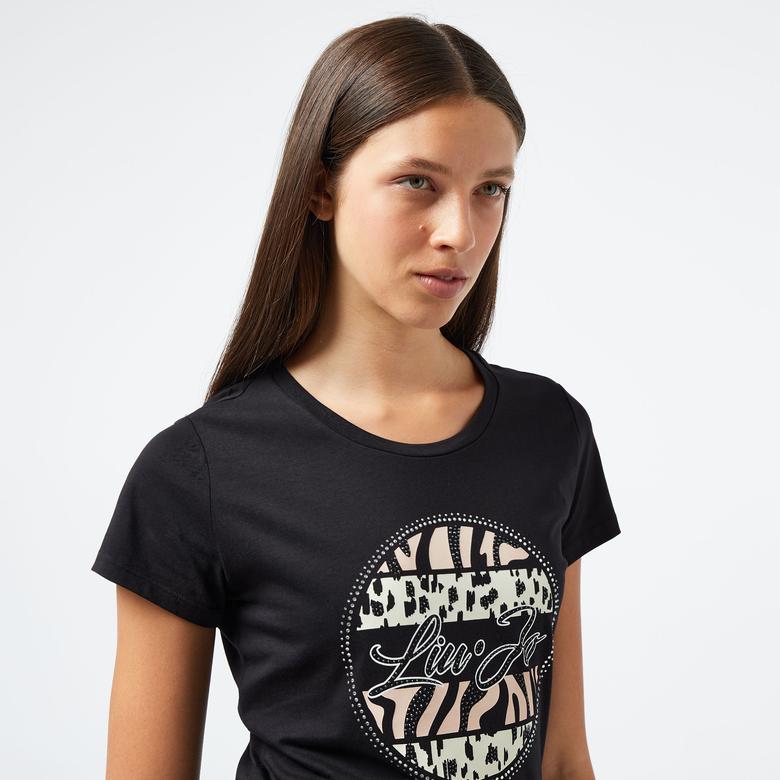 Liu Jo Kadın Siyah T-Shirt