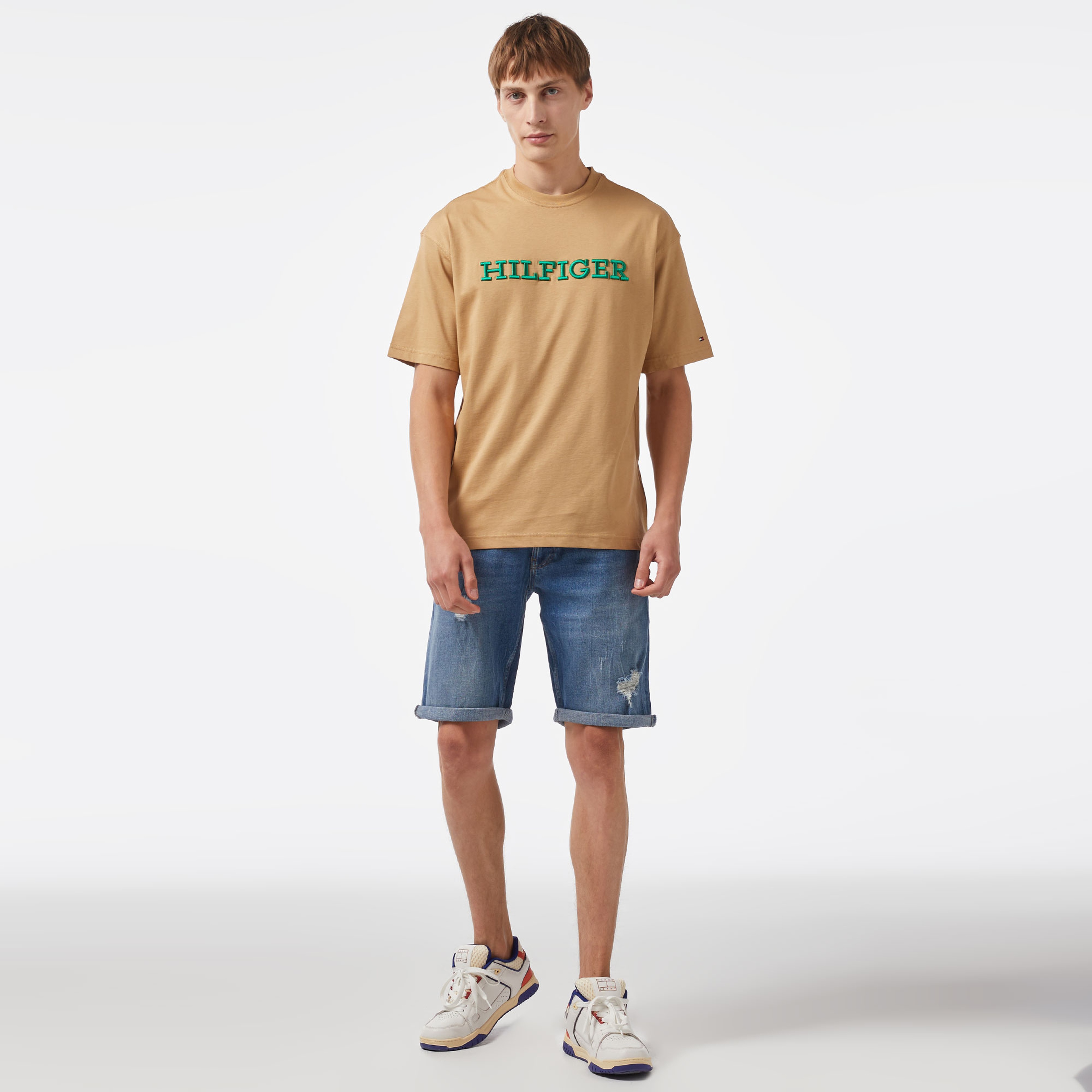 Tommy Hilfiger Erkek Haki Tshirt