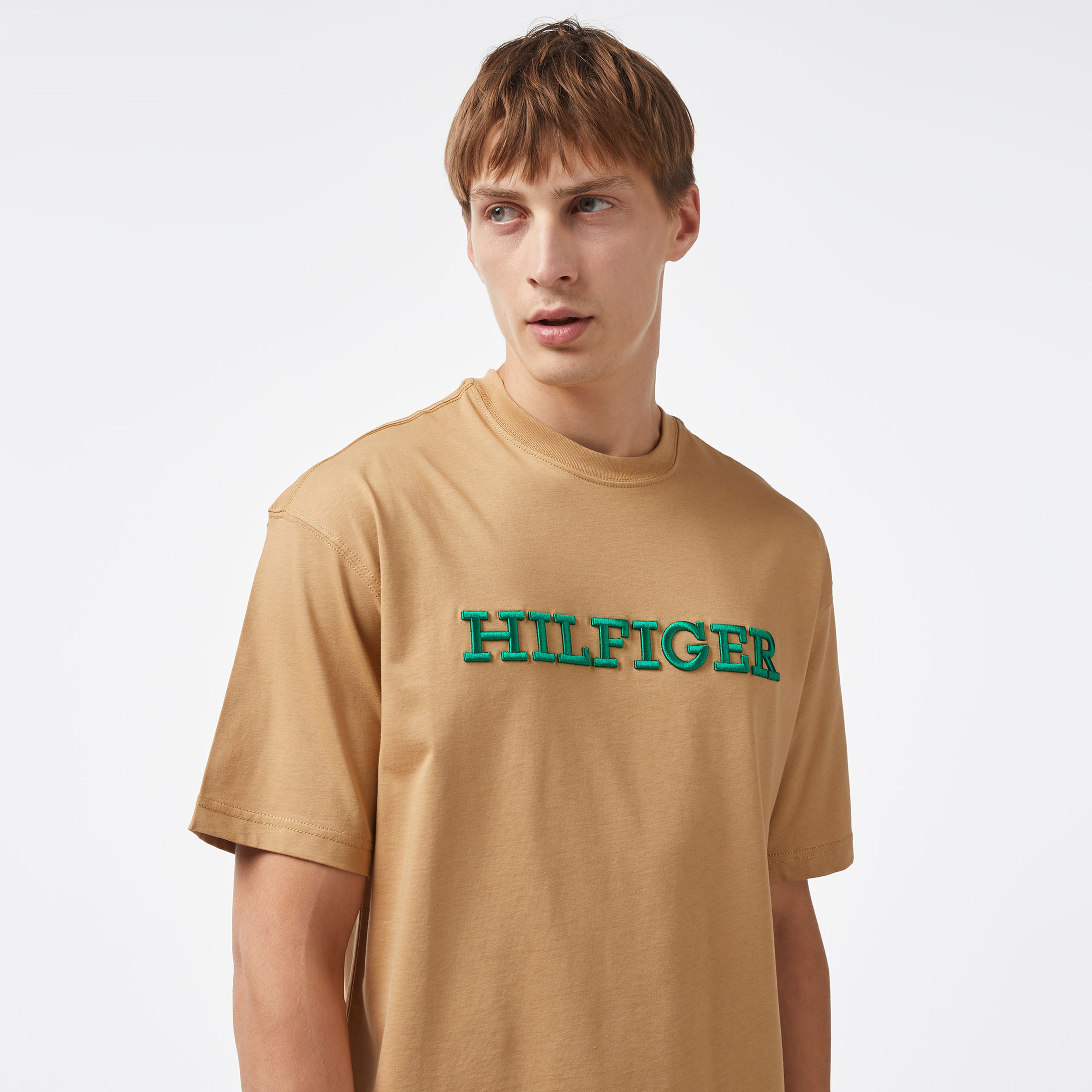 Tommy Hilfiger Erkek Haki Tshirt