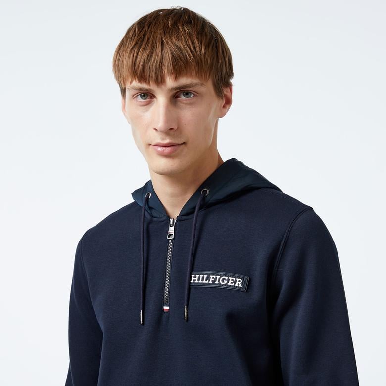 Tommy Hilfiger Erkek Mavi Sweatshirt