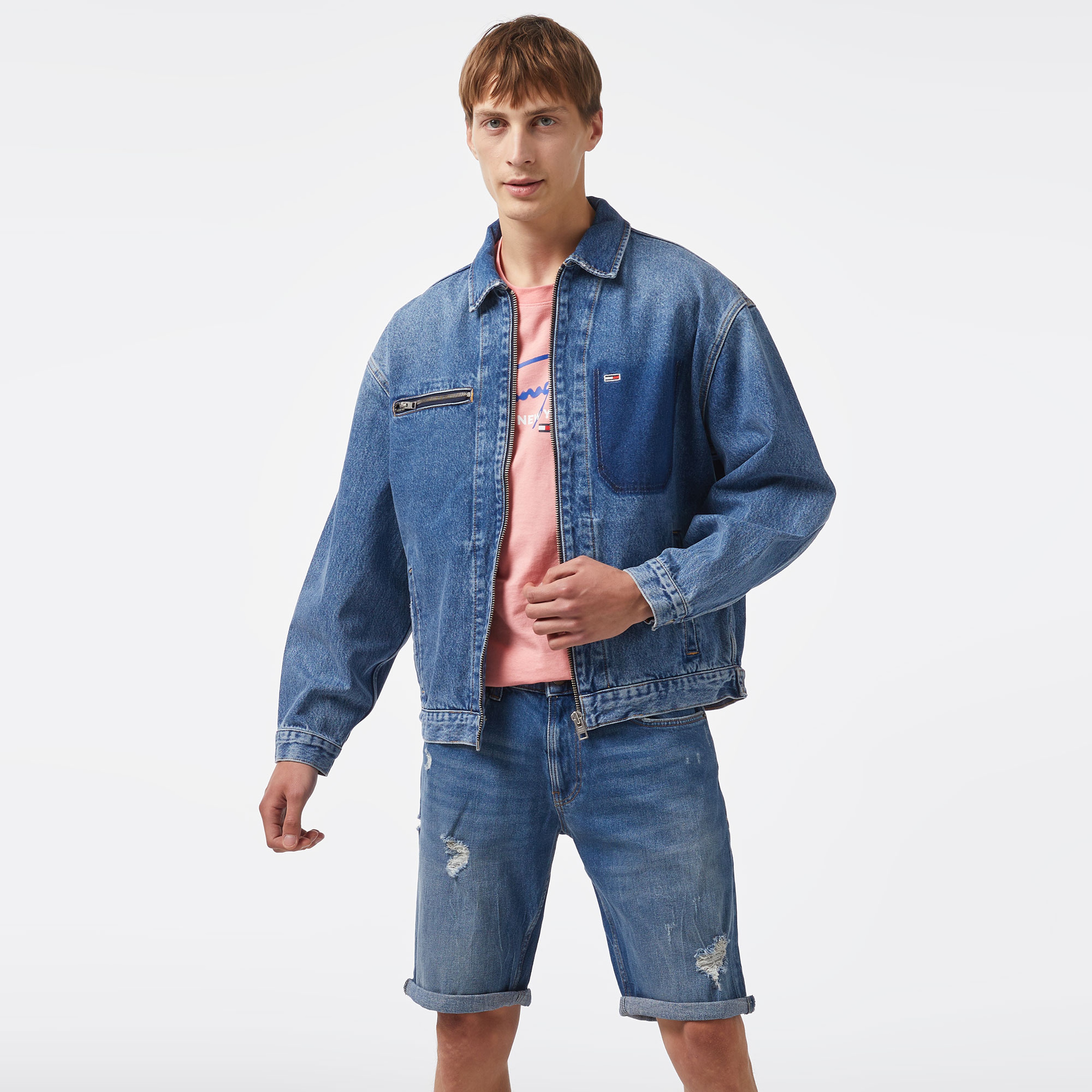 Tommy Hilfiger Erkek Mavi Mont