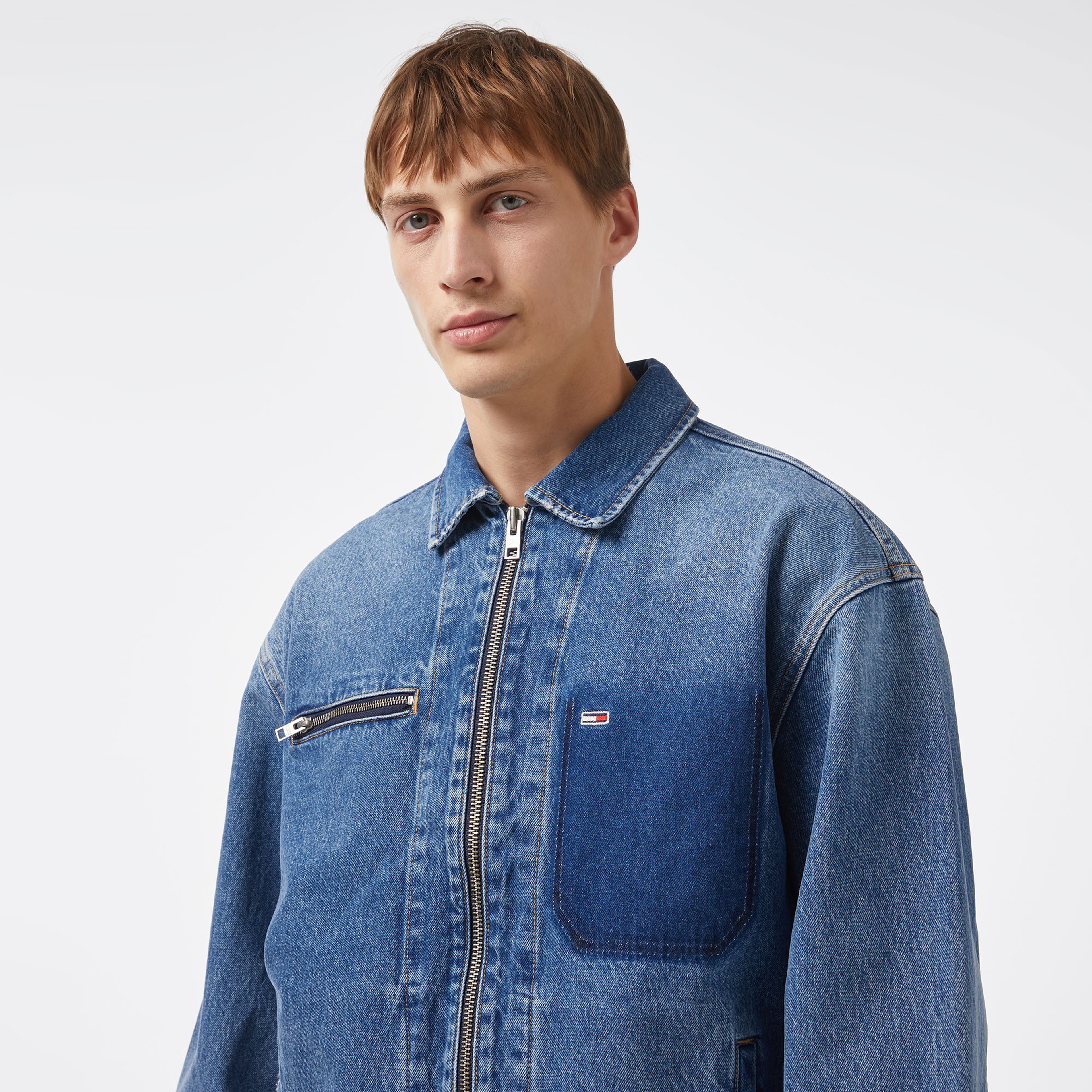 Tommy Hilfiger Erkek Mavi Mont