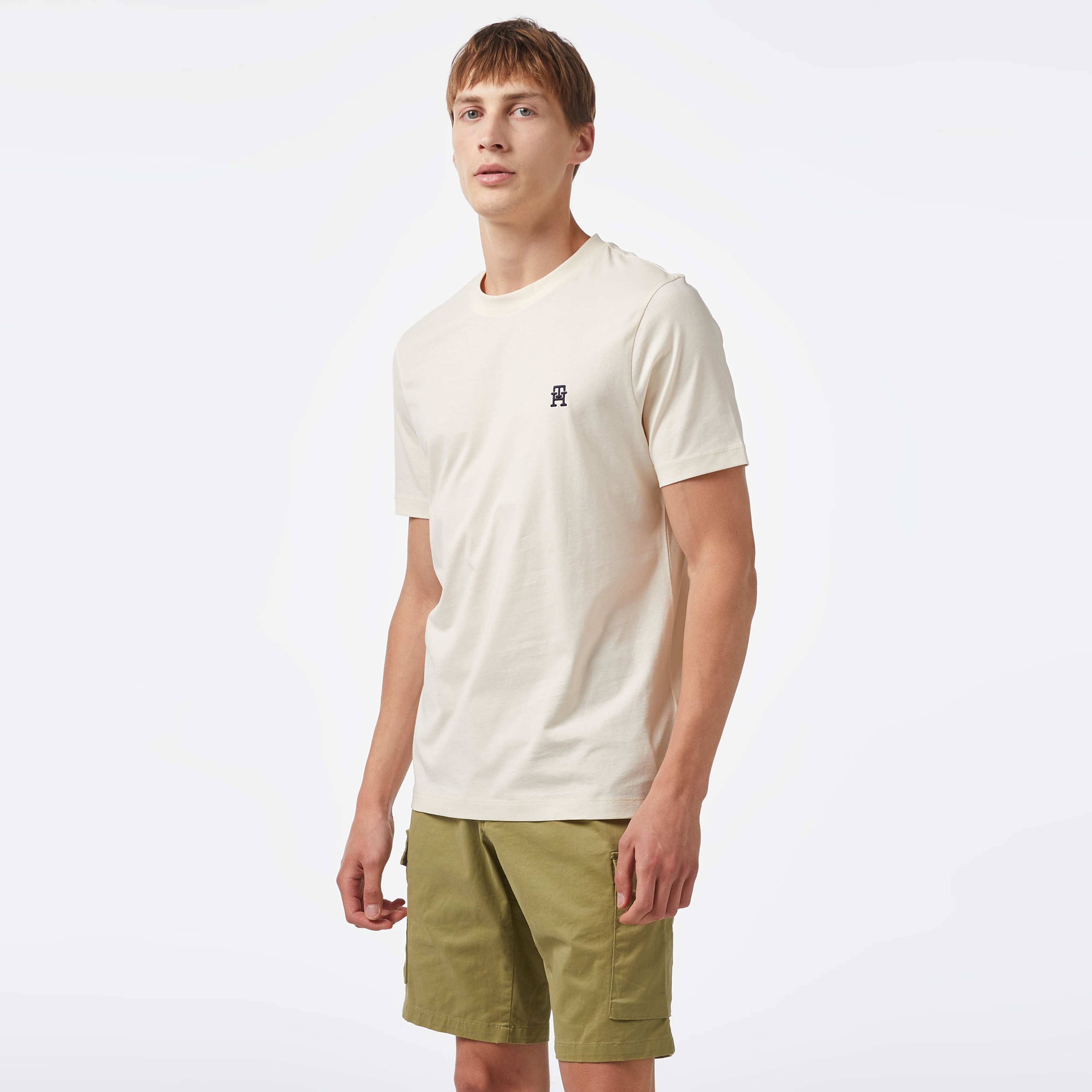Tommy Hilfiger Erkek Bej Tshirt