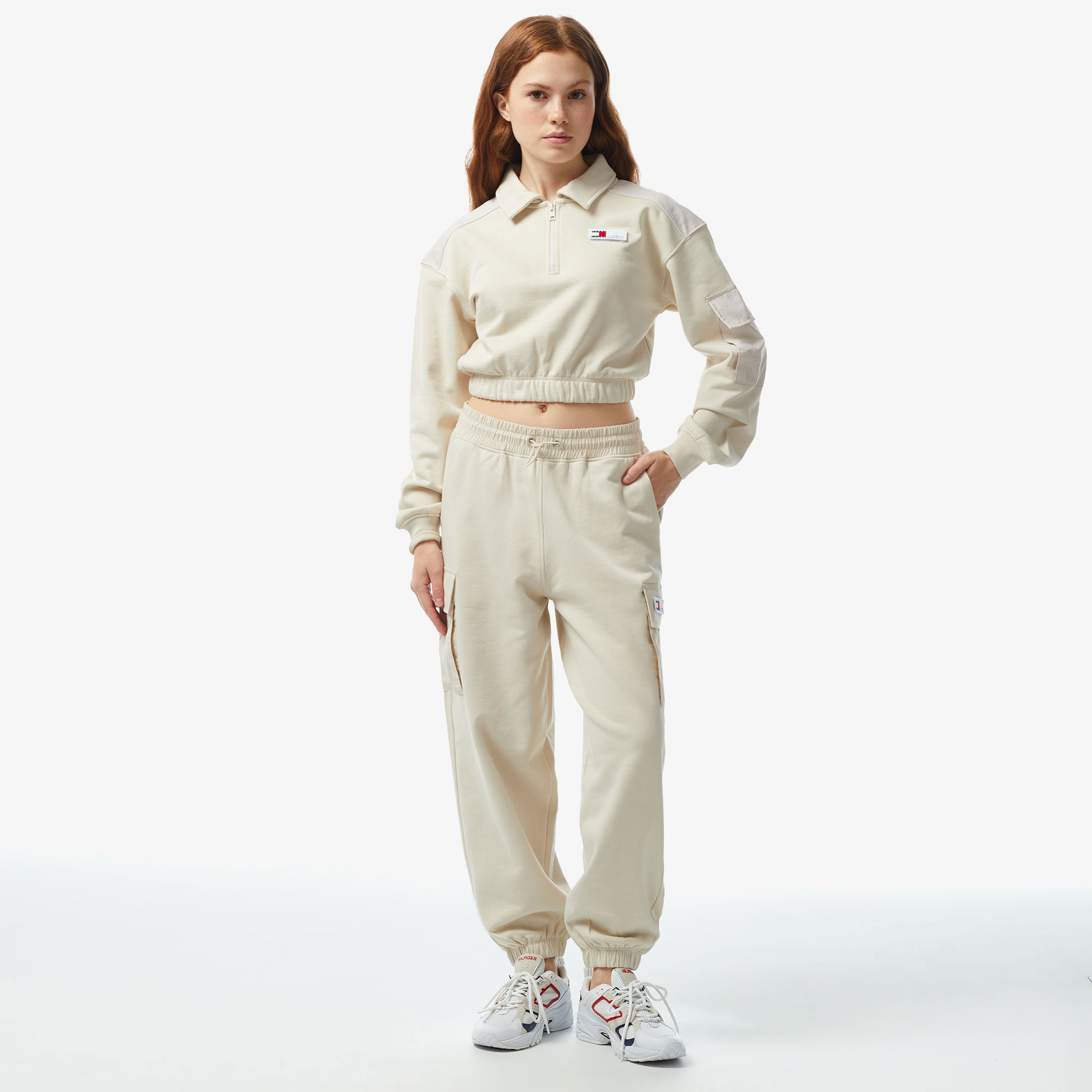 Tommy Hilfiger Kadın Bej Sweatshirt