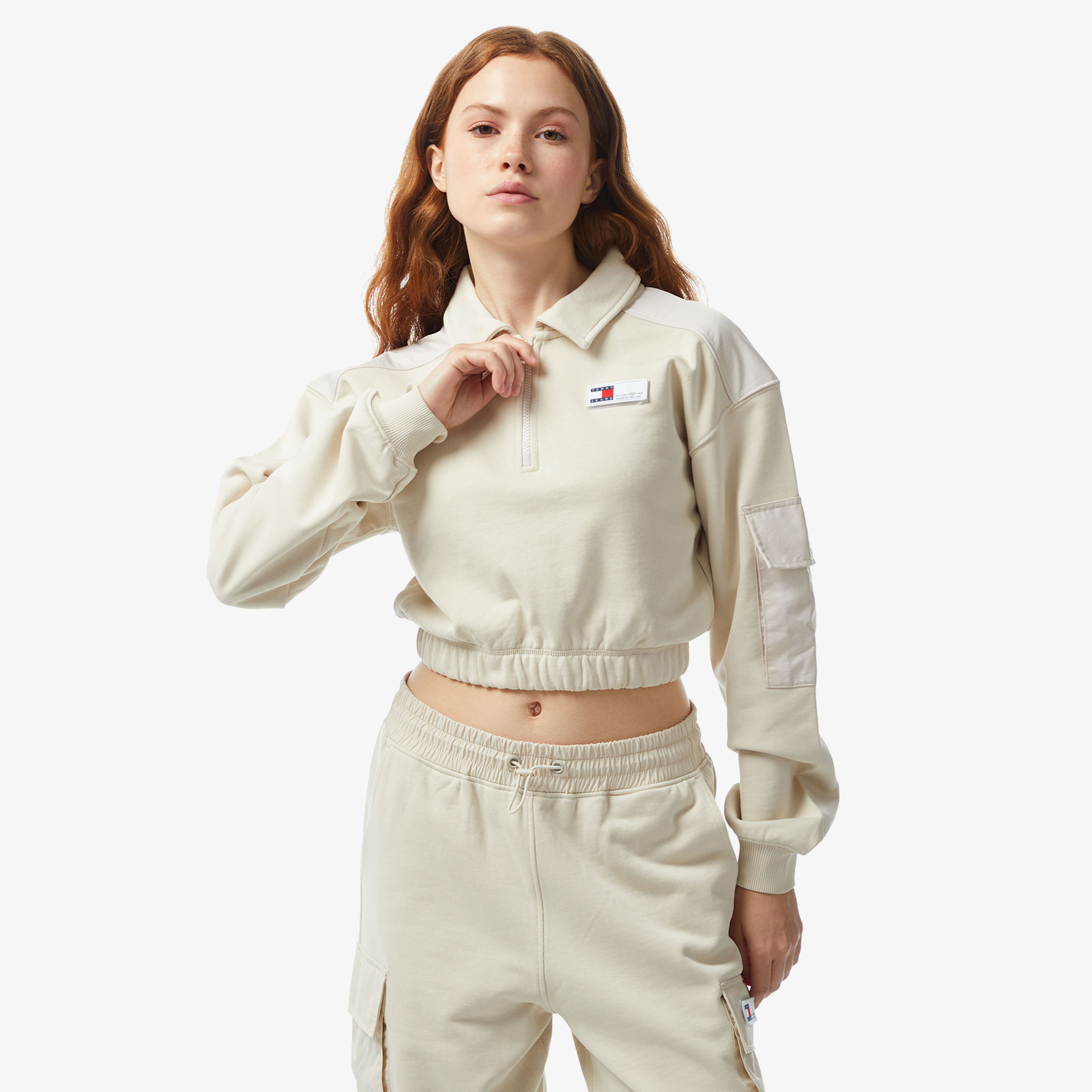 Tommy Hilfiger Kadın Bej Sweatshirt