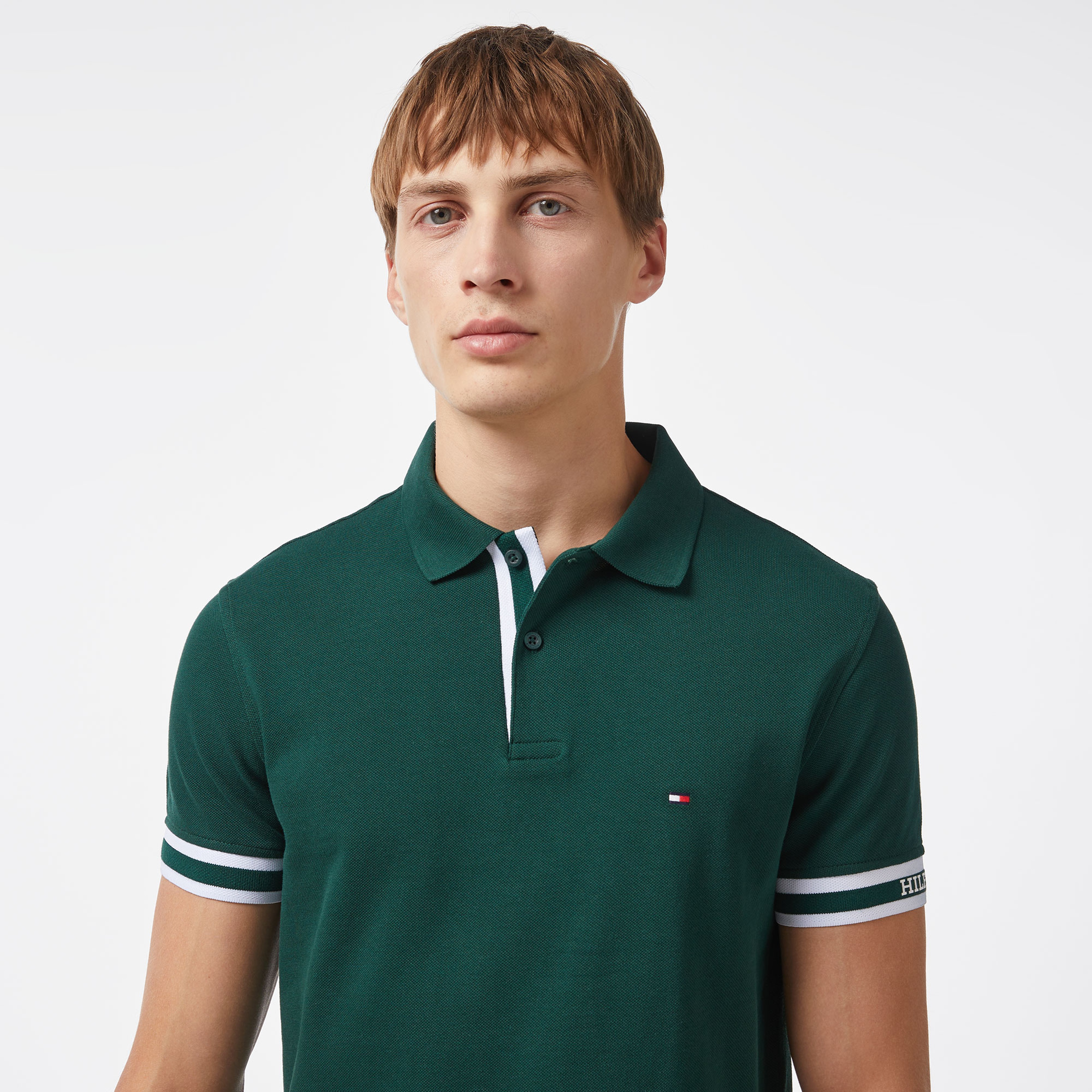 Tommy Hilfiger Erkek Yeşil Polo