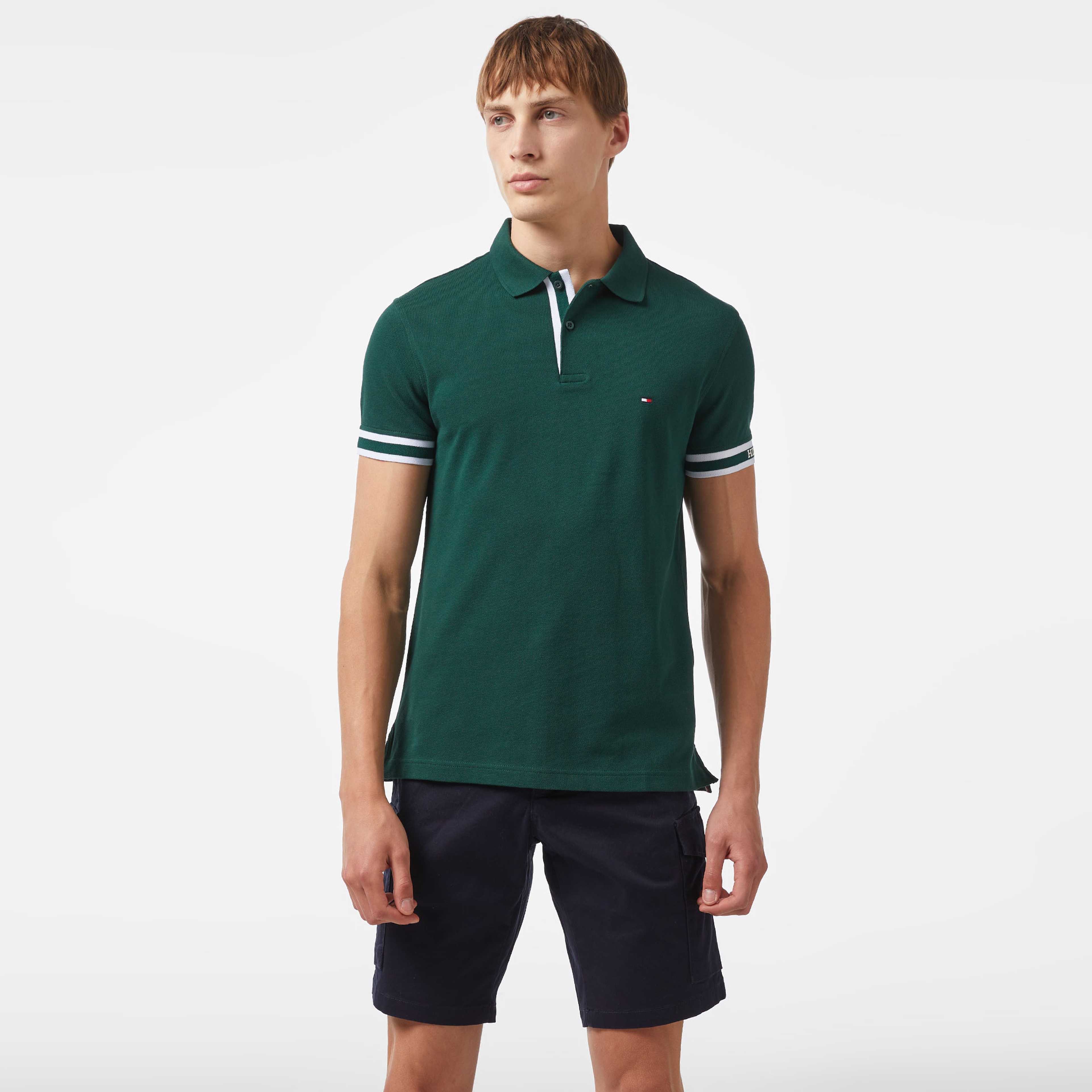 Tommy Hilfiger Erkek Yeşil Polo