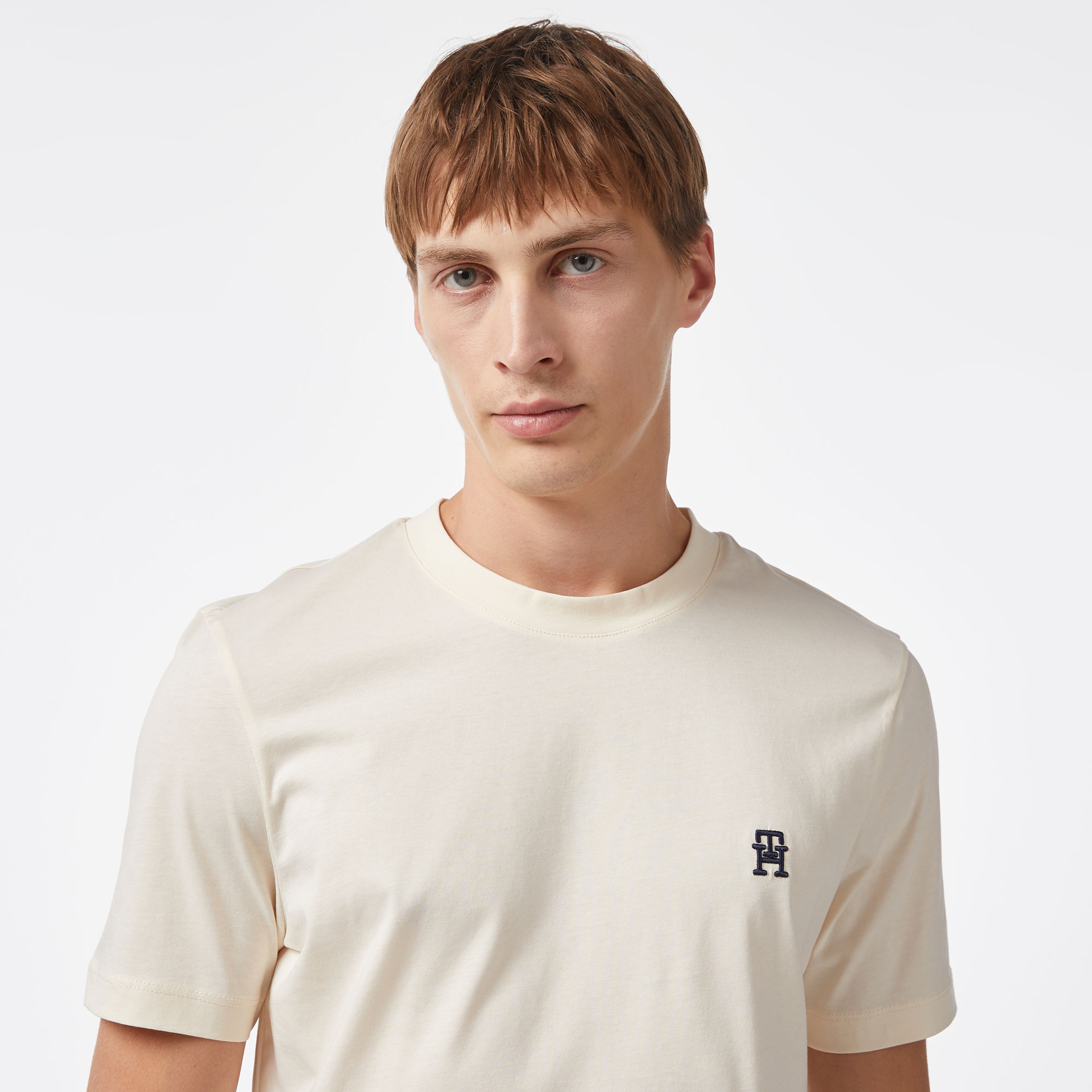 Tommy Hilfiger Erkek Bej Tshirt