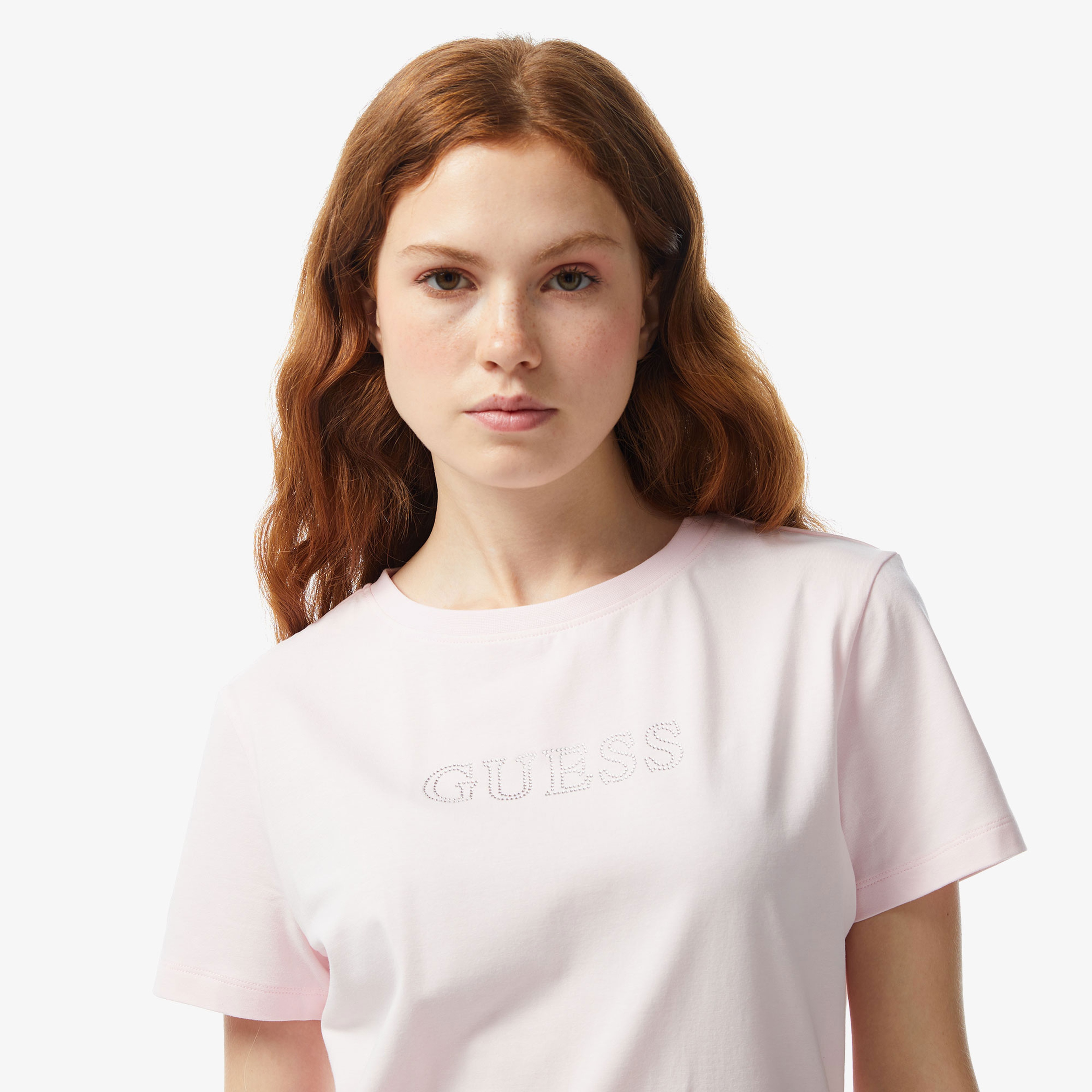 Guess Kadın Pembe Tshirt