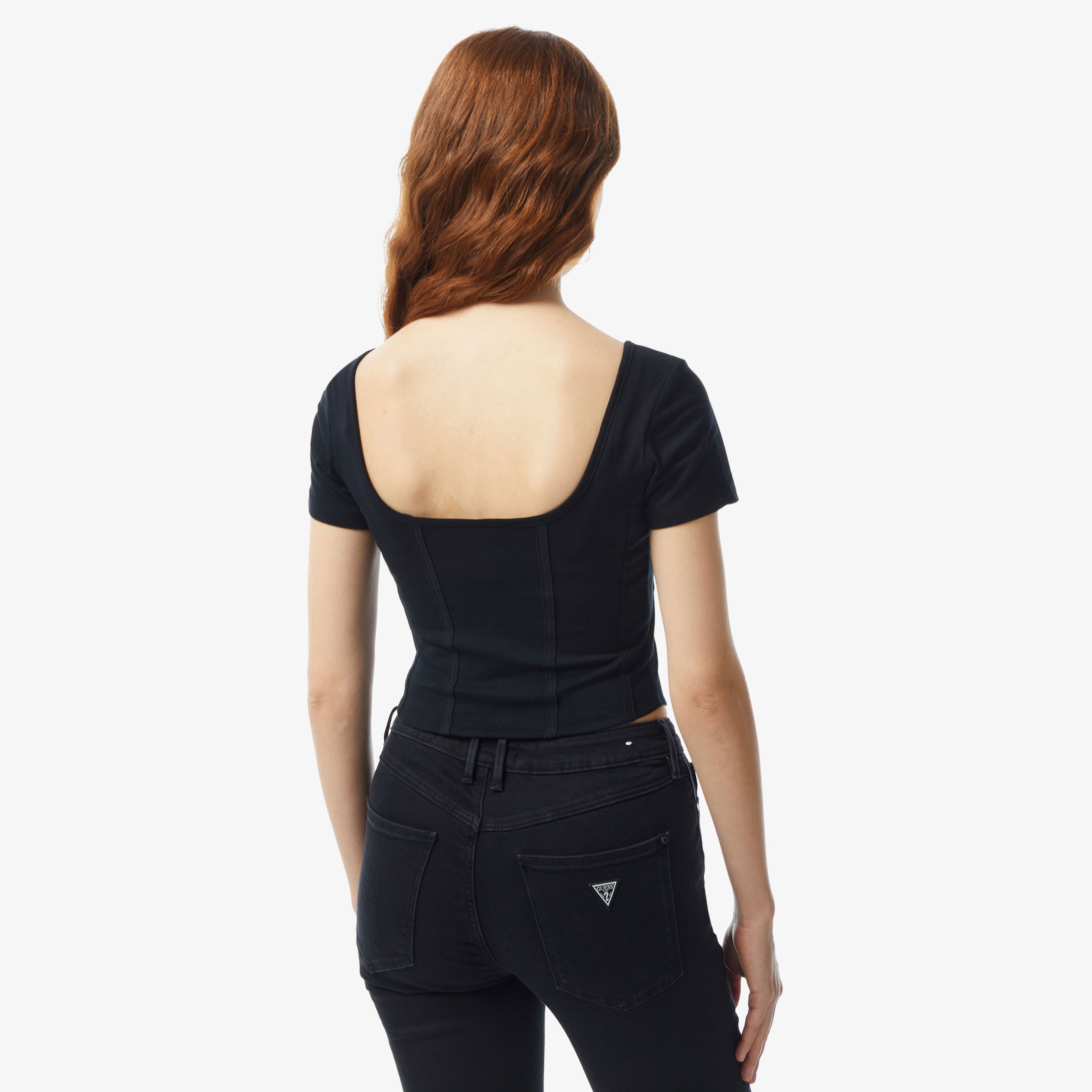 Guess Kadın Siyah Tshirt