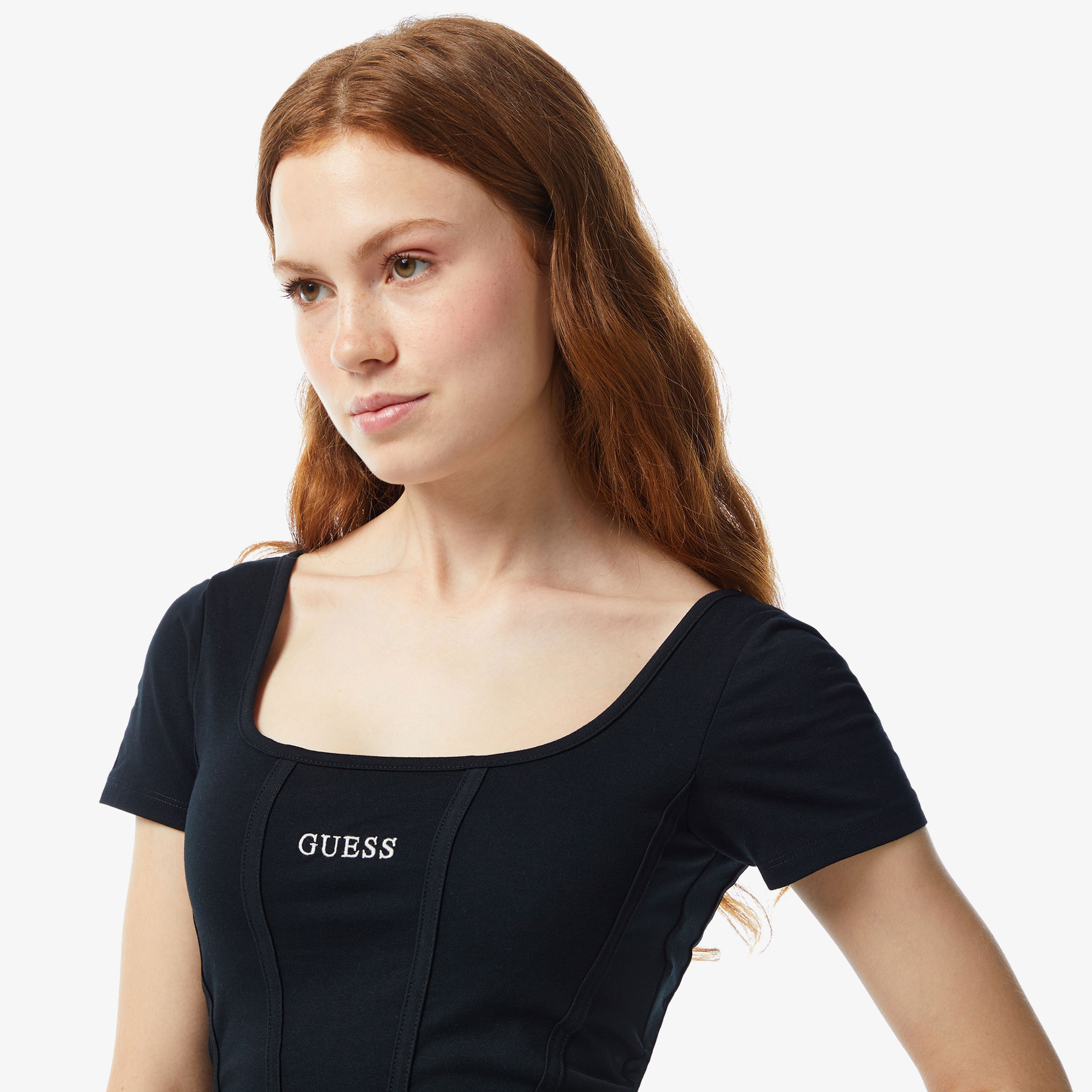 Guess Kadın Siyah Tshirt