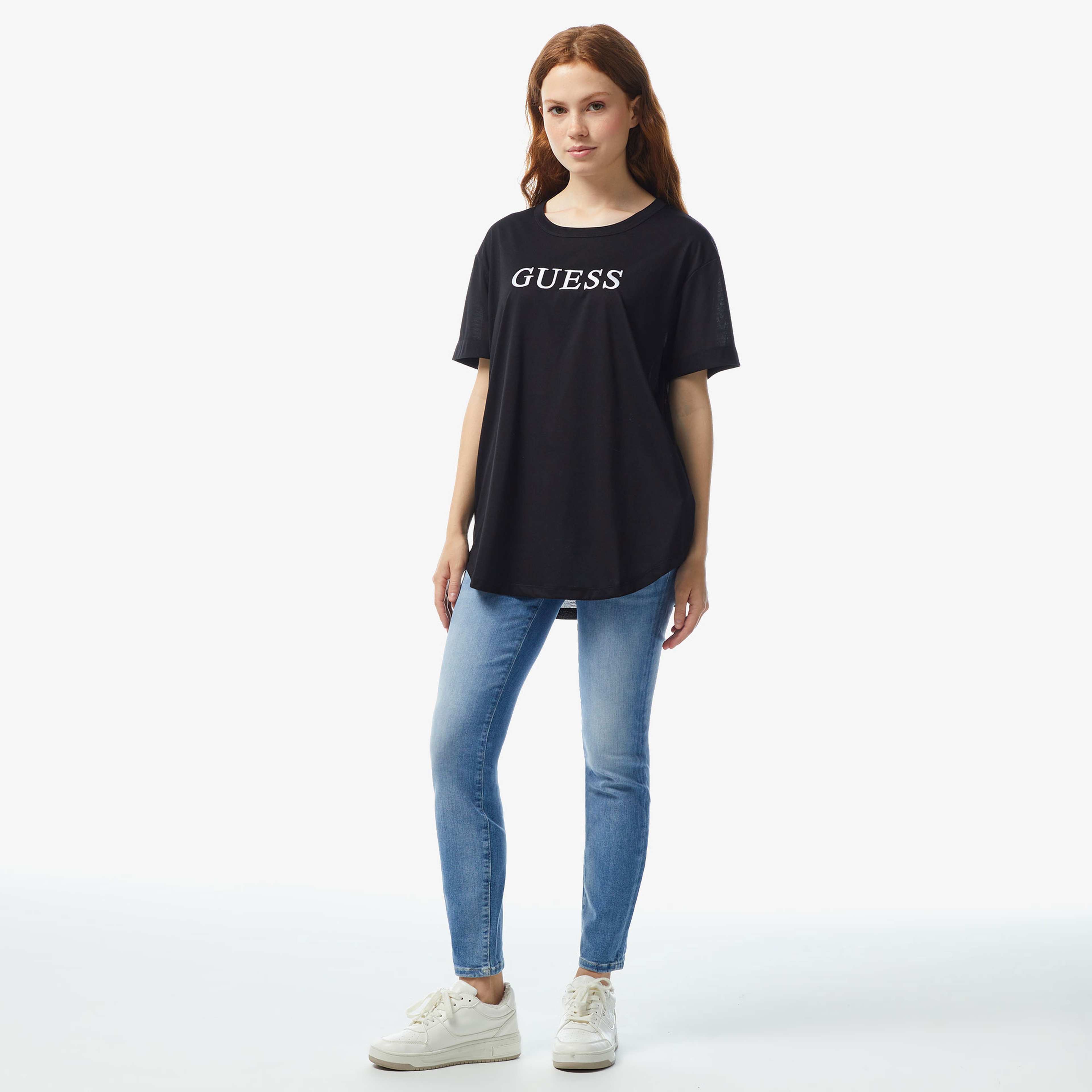 Guess Kadın Siyah Tshirt