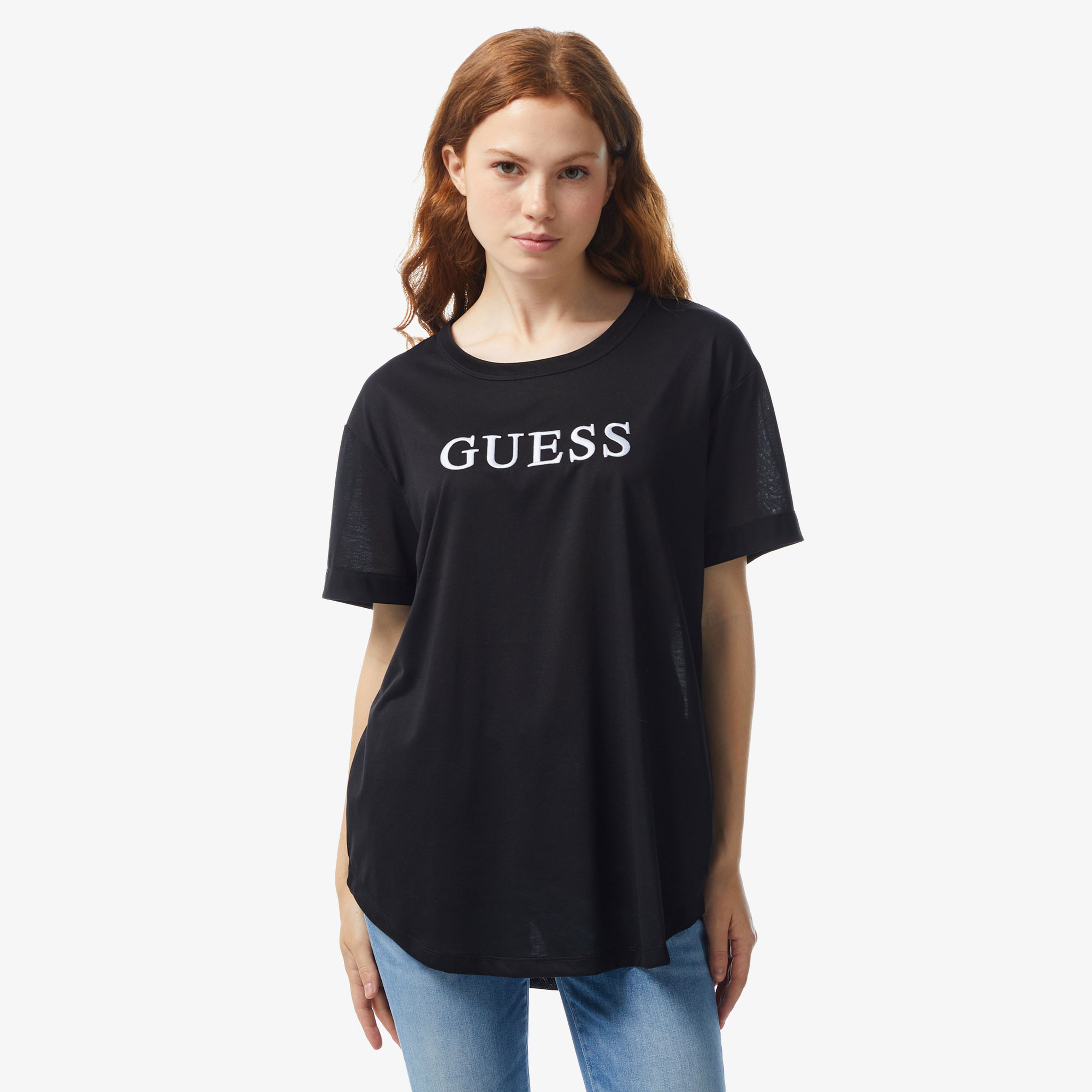 Guess Kadın Siyah Tshirt
