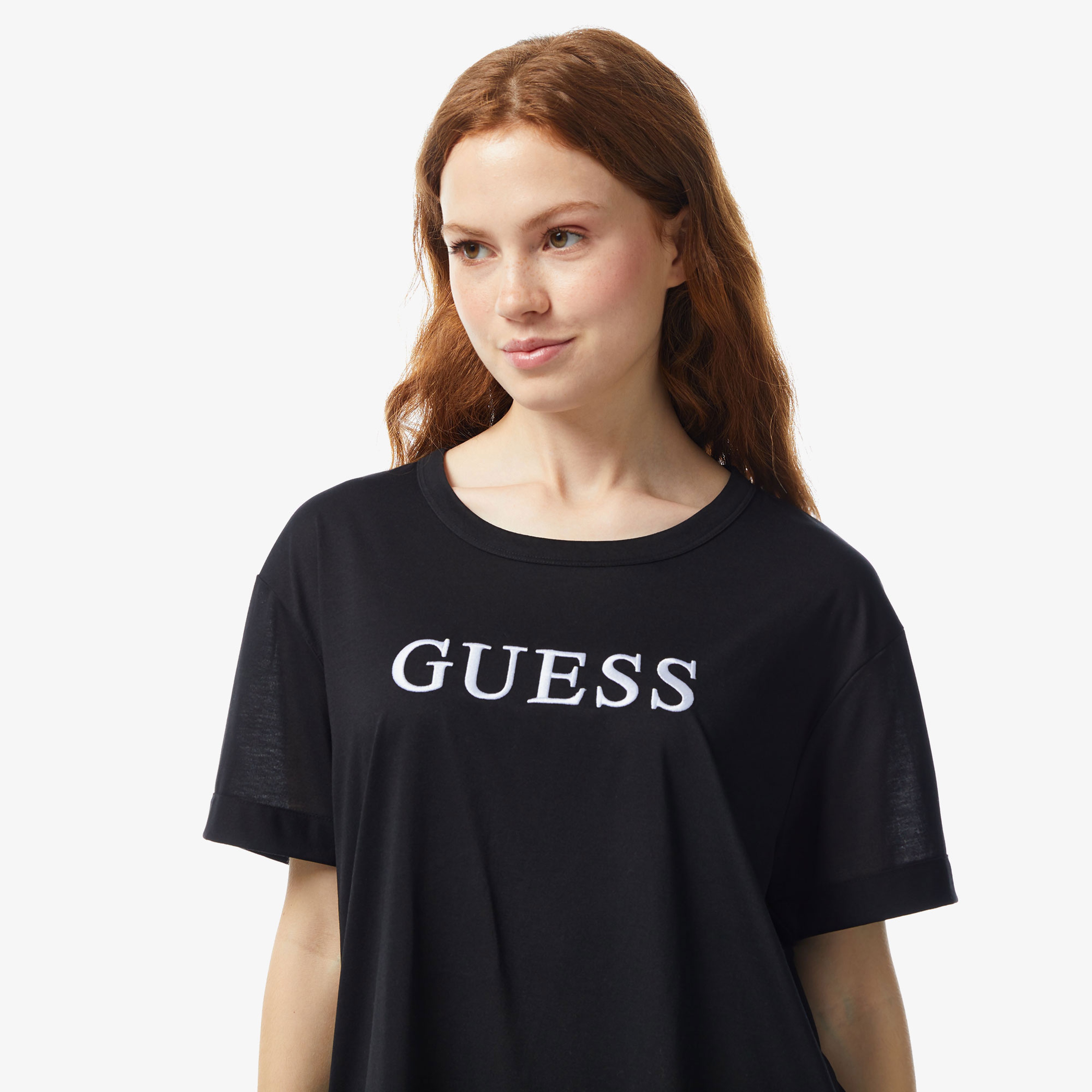 Guess Kadın Siyah Tshirt