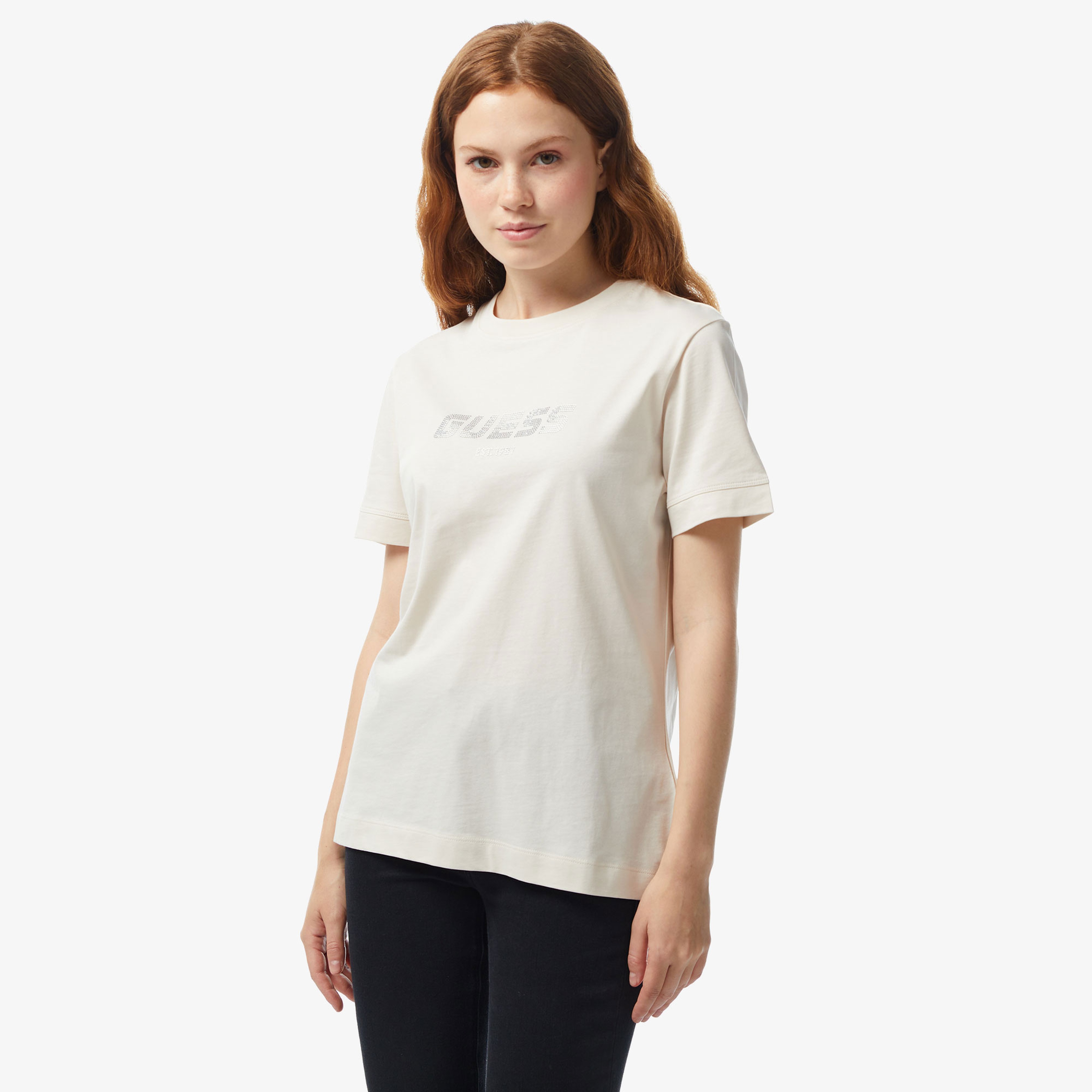 Guess Kadın Bej Tshirt
