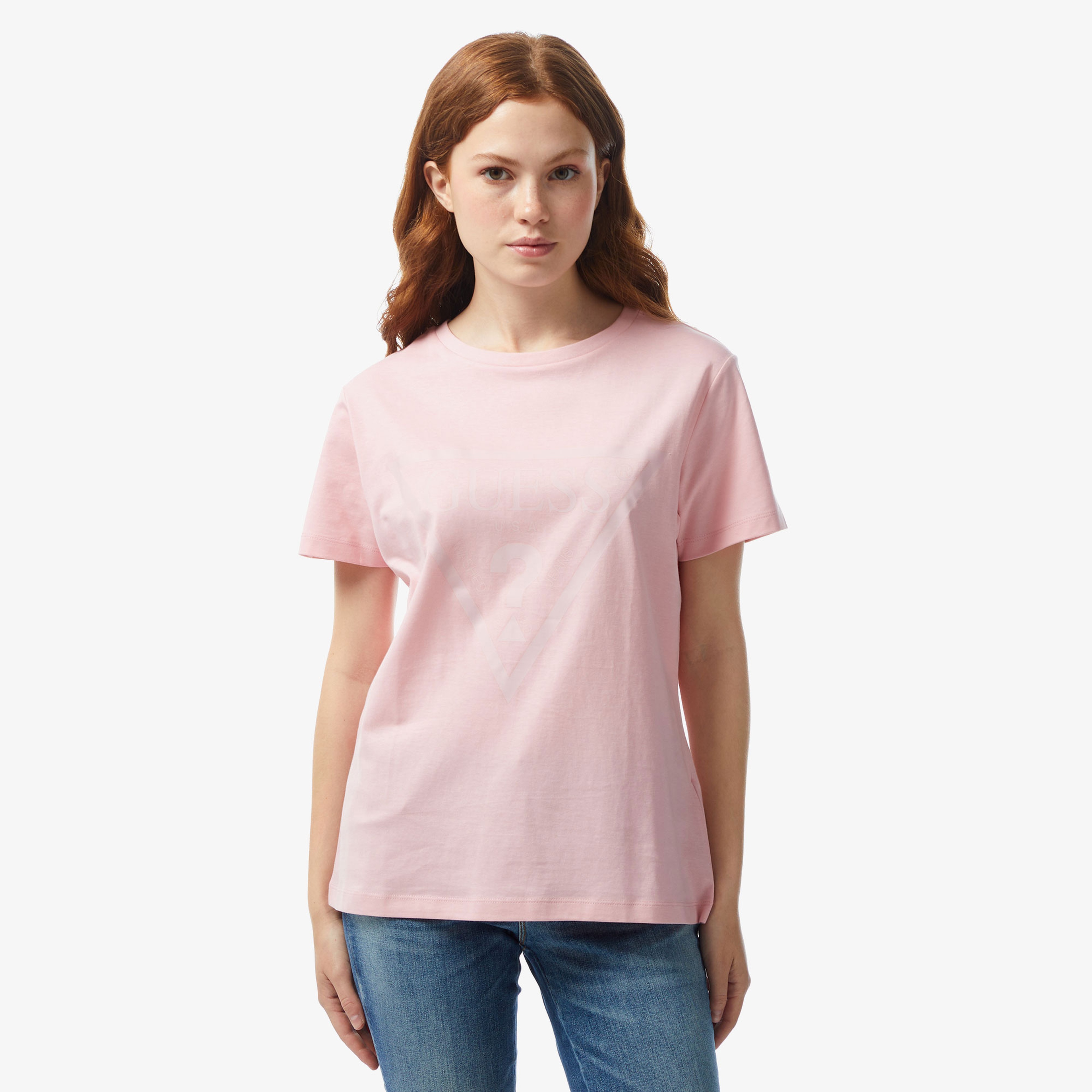Guess Kadın Pembe Tshirt