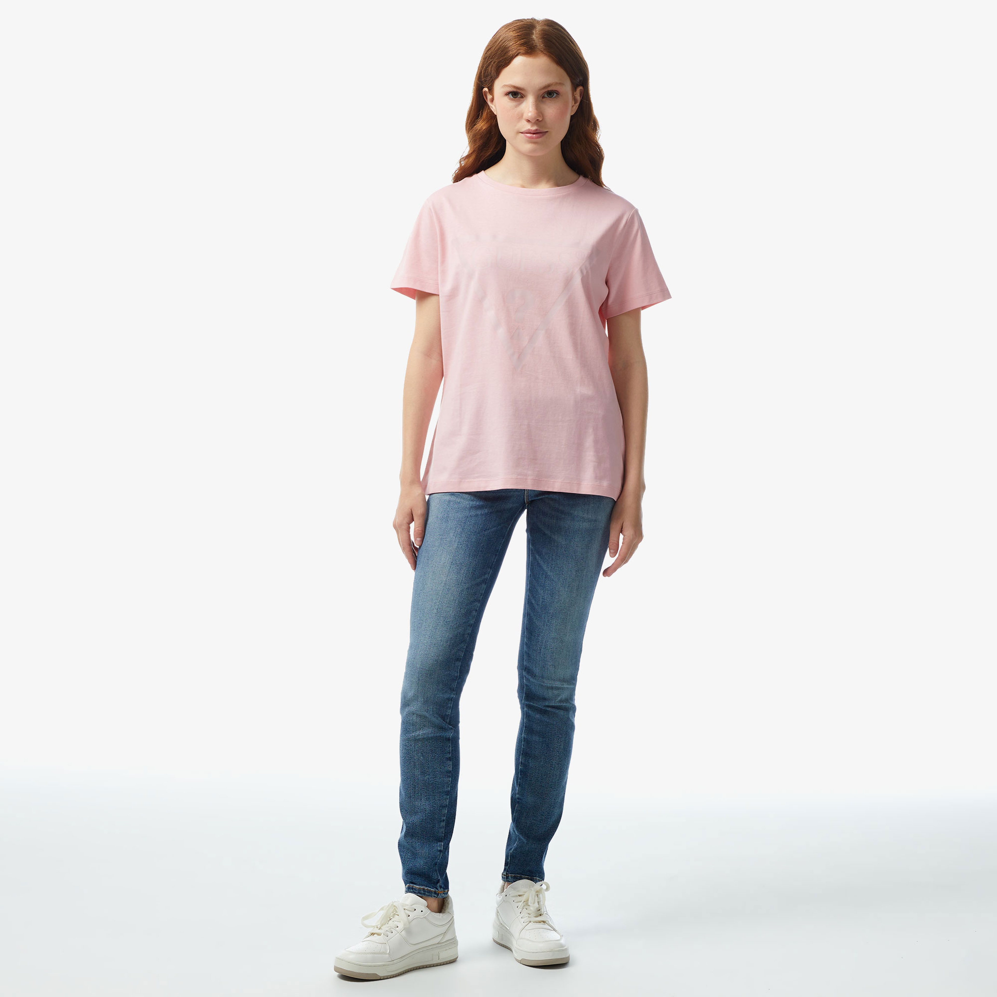 Guess Kadın Pembe Tshirt
