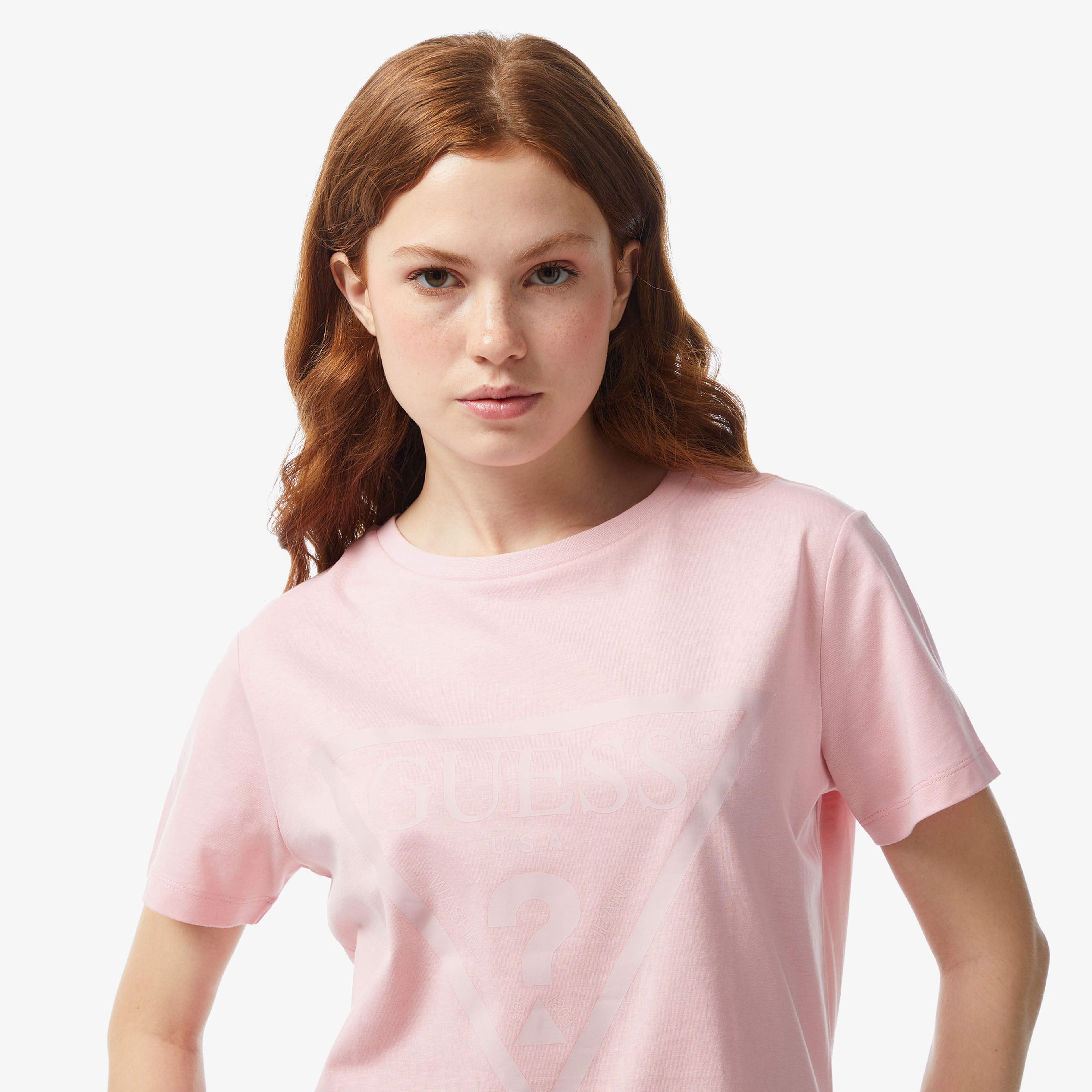 Guess Kadın Pembe Tshirt