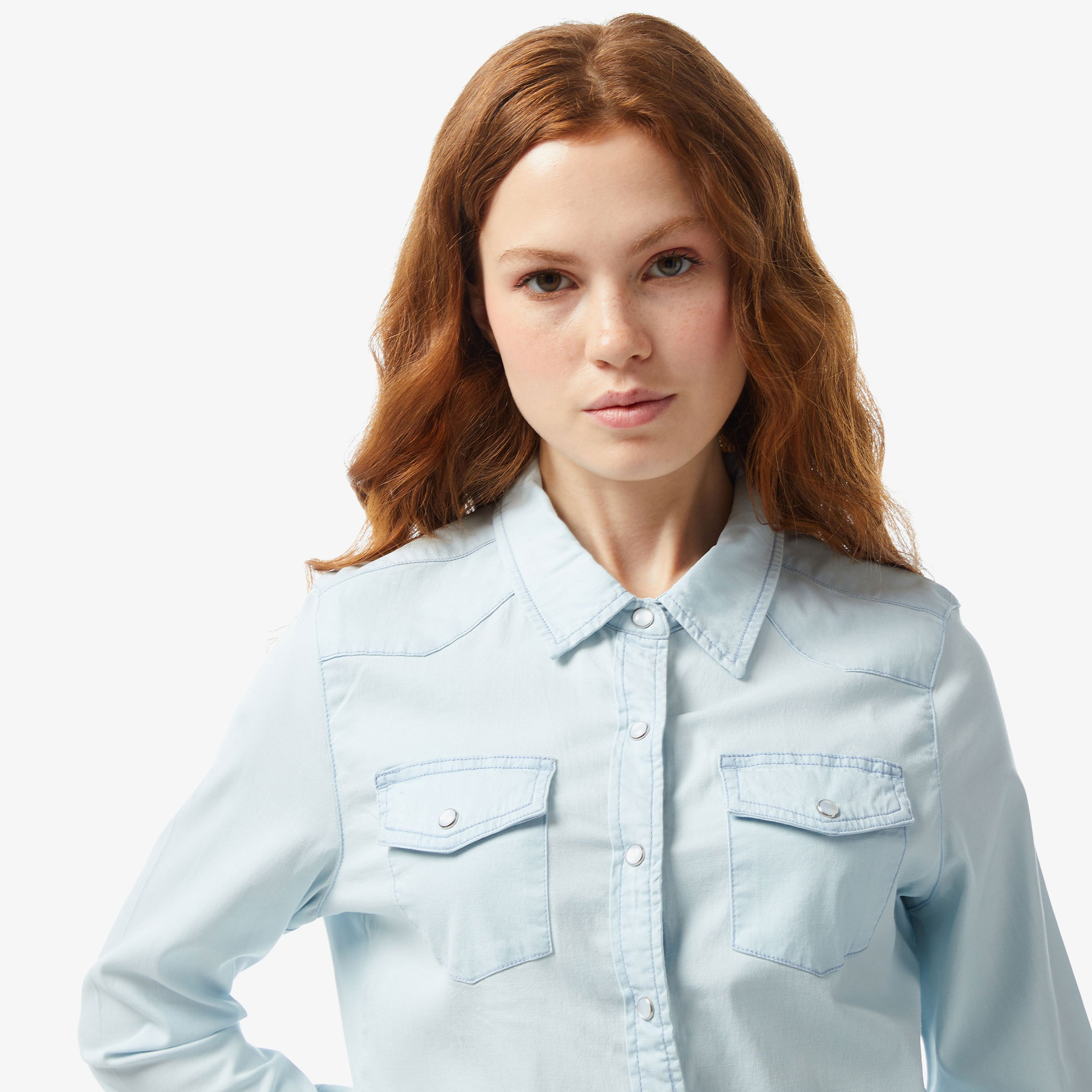 Guess Kadın Mavi Gömlek