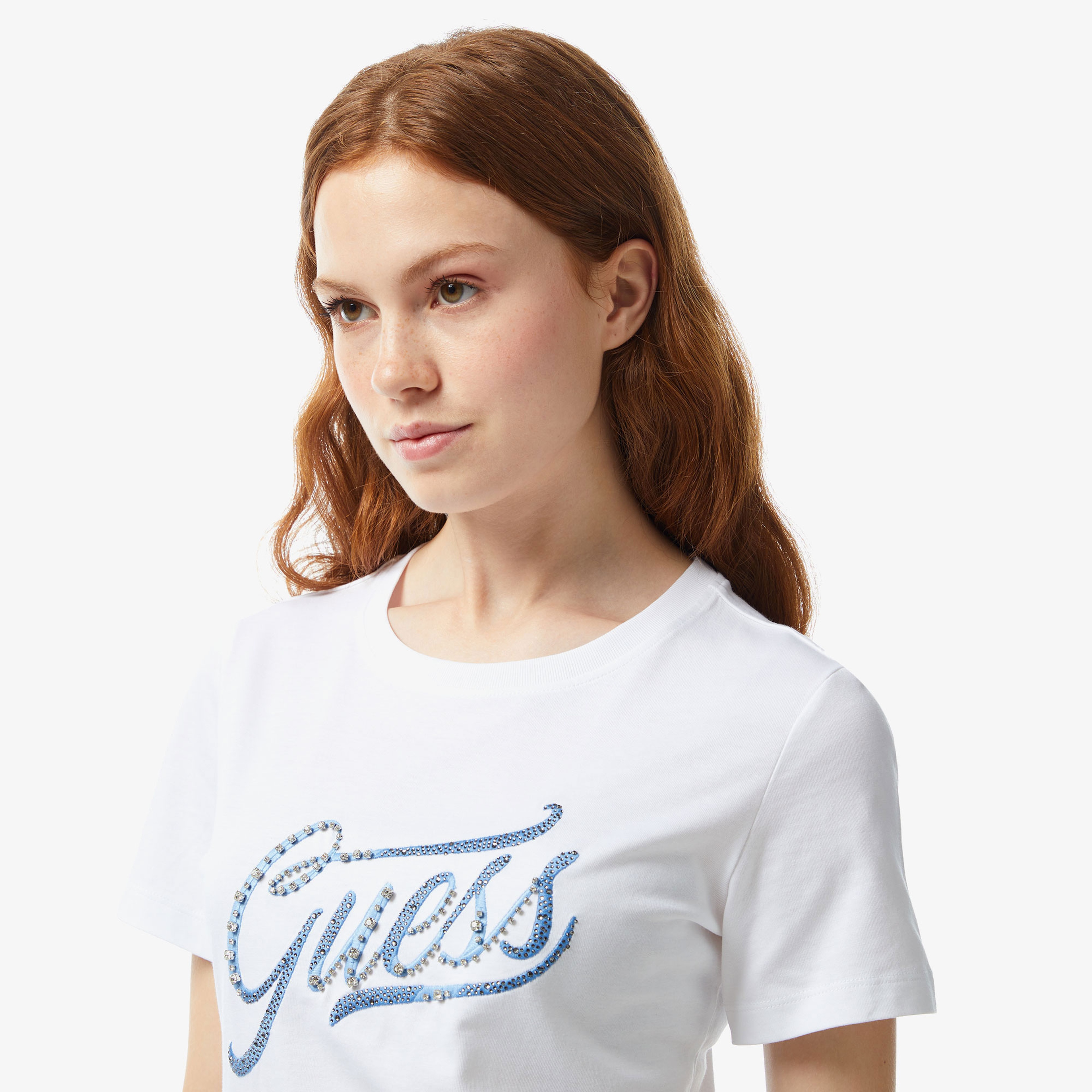 Guess Kadın Beyaz Tshirt