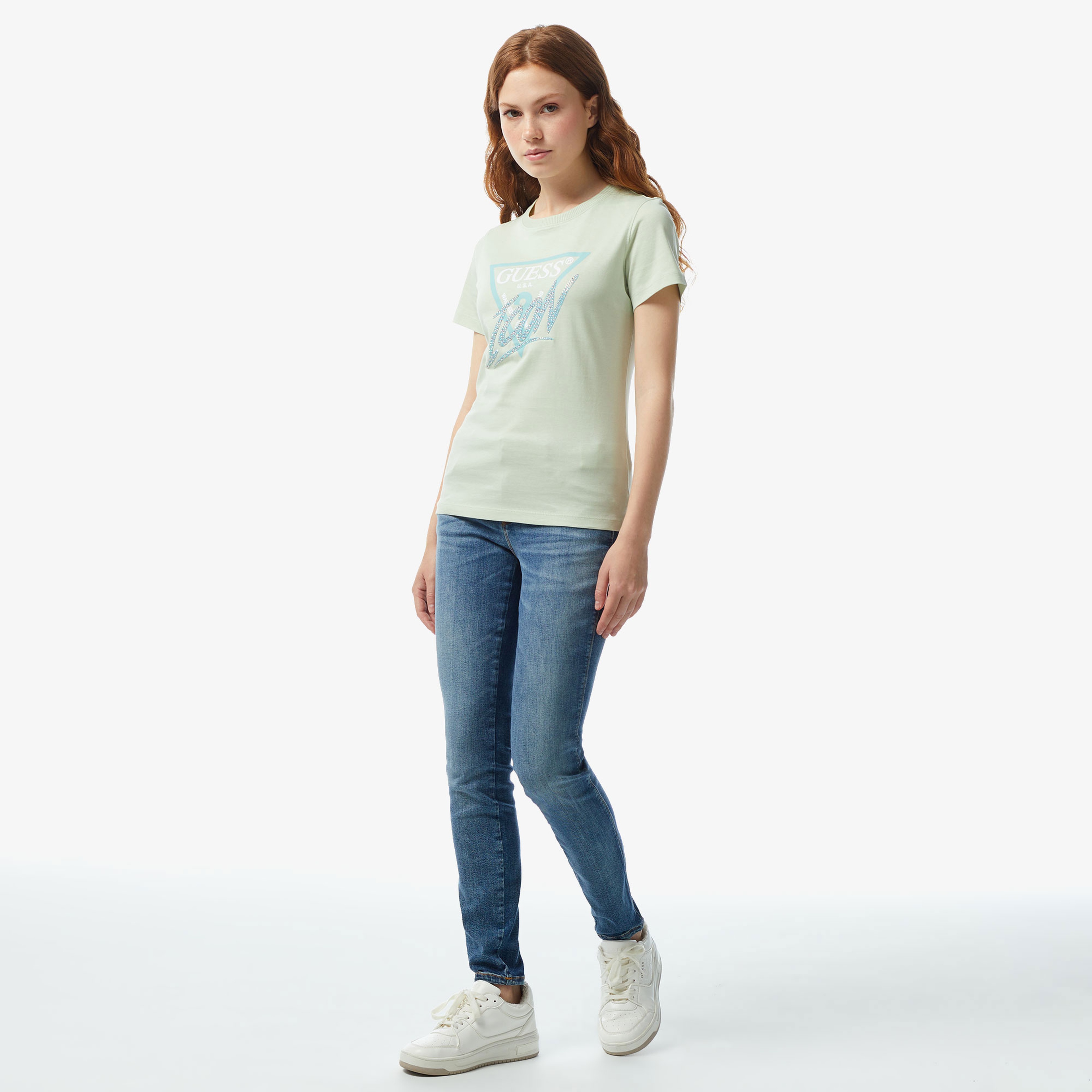 Guess Kadın Yeşil Tshirt