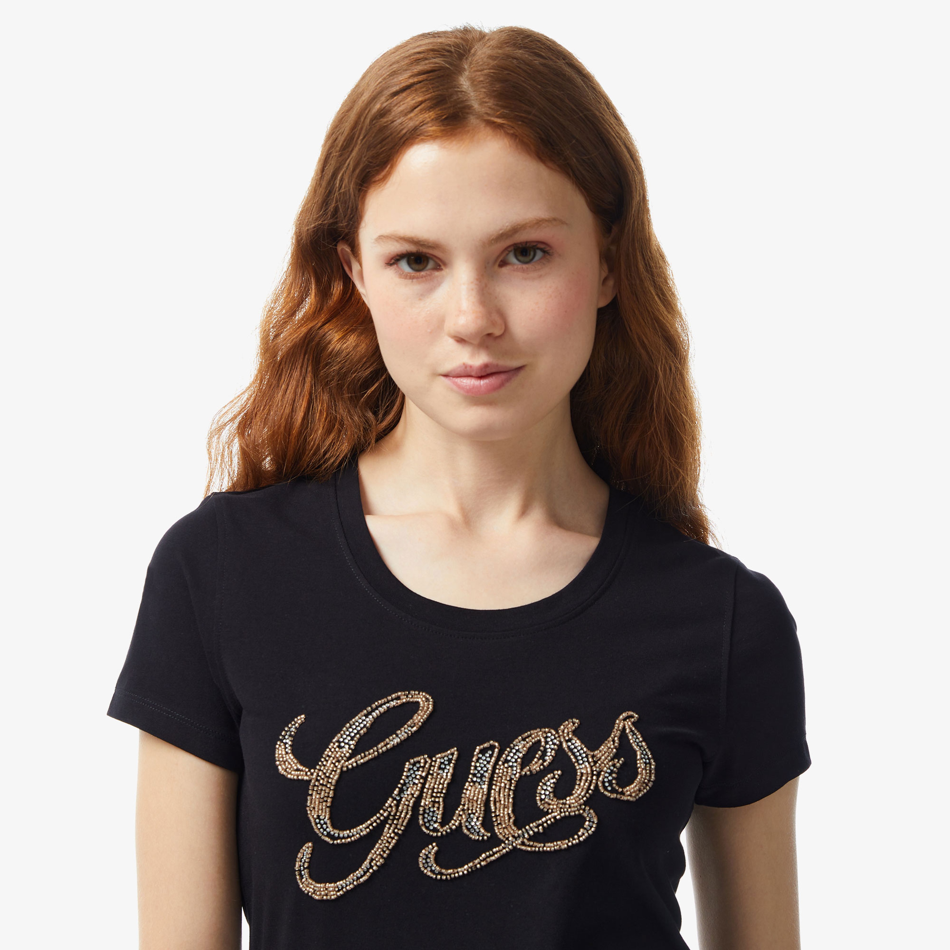 Guess Kadın Siyah Tshirt